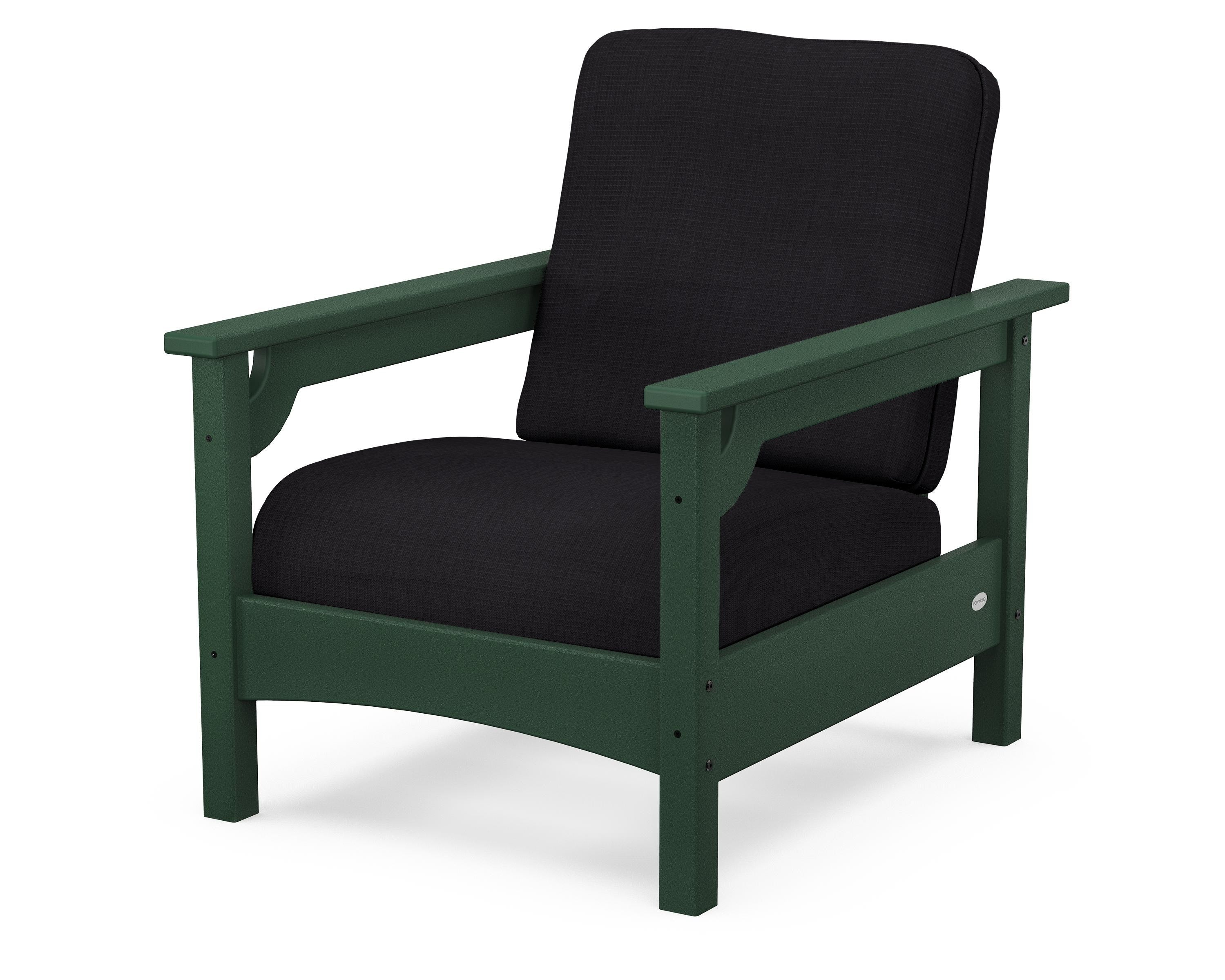 POLYWOOD® Club Chair in Green / Midnight Linen