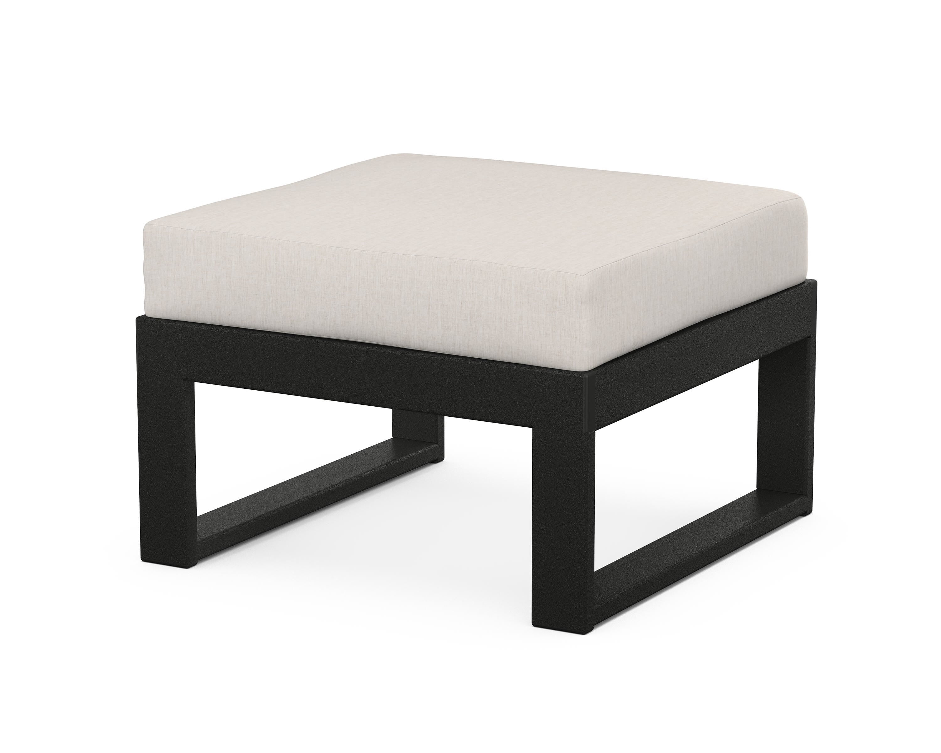 Unbranded Modular Ottoman - Modern in Black / Cast Ash
