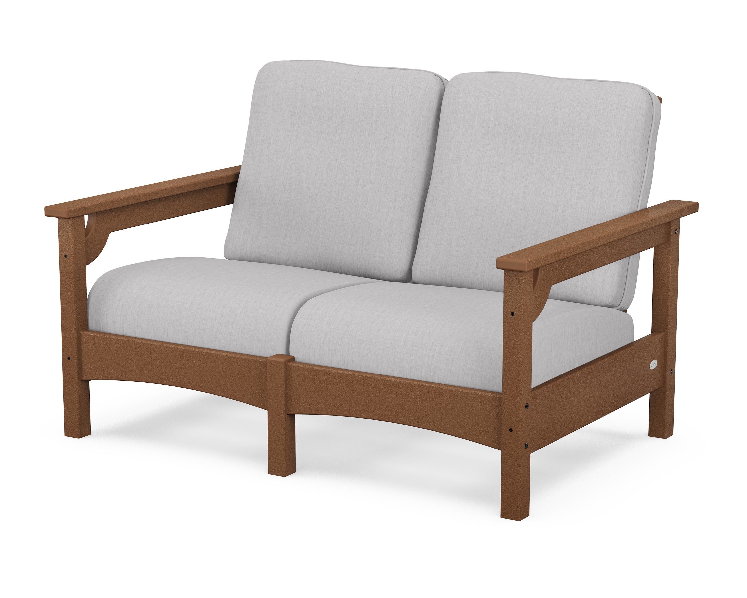 POLYWOOD® Club Loveseat in Teak / Granite
