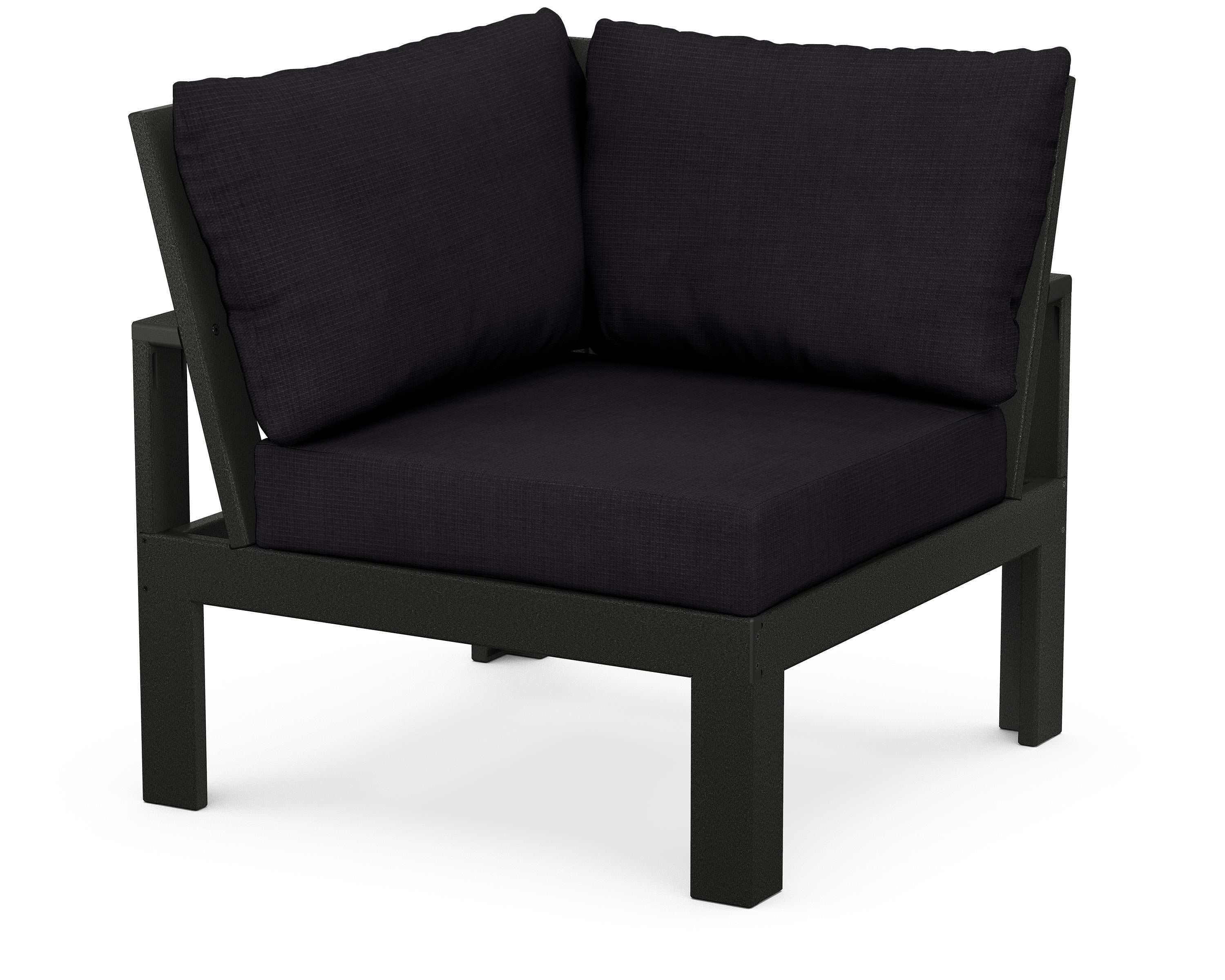 Unbranded Modular Corner Chair in Black / Midnight Linen