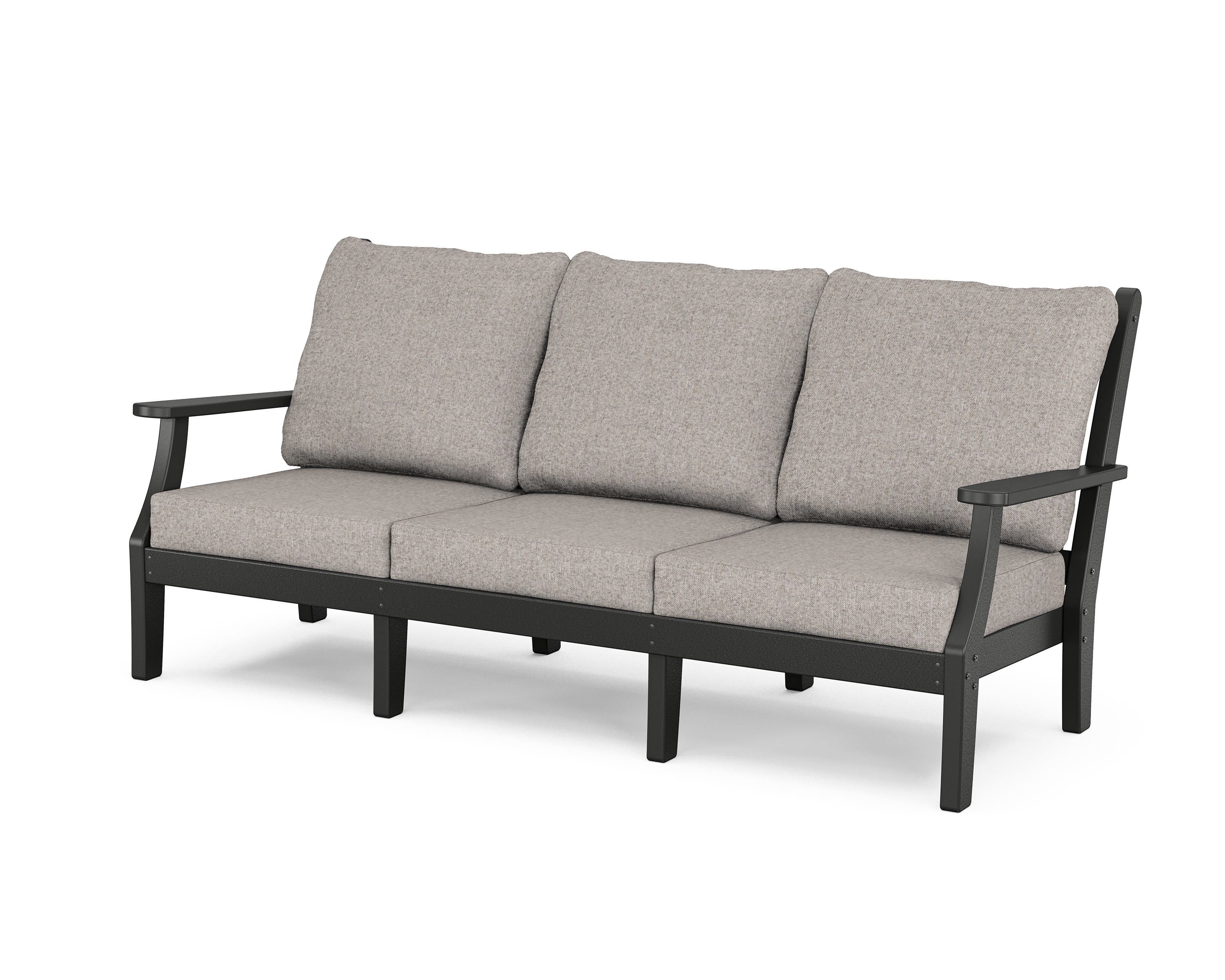 Country Living Wovendale Deep Seating Sofa in Black / Weathered Tweed