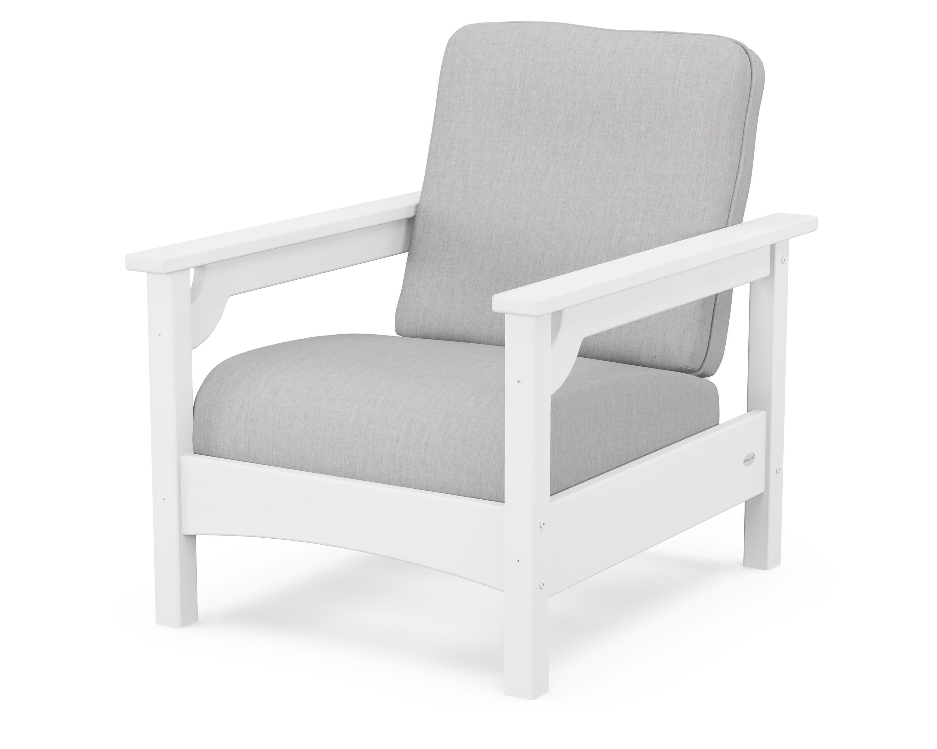 POLYWOOD® Club Chair in White / Granite