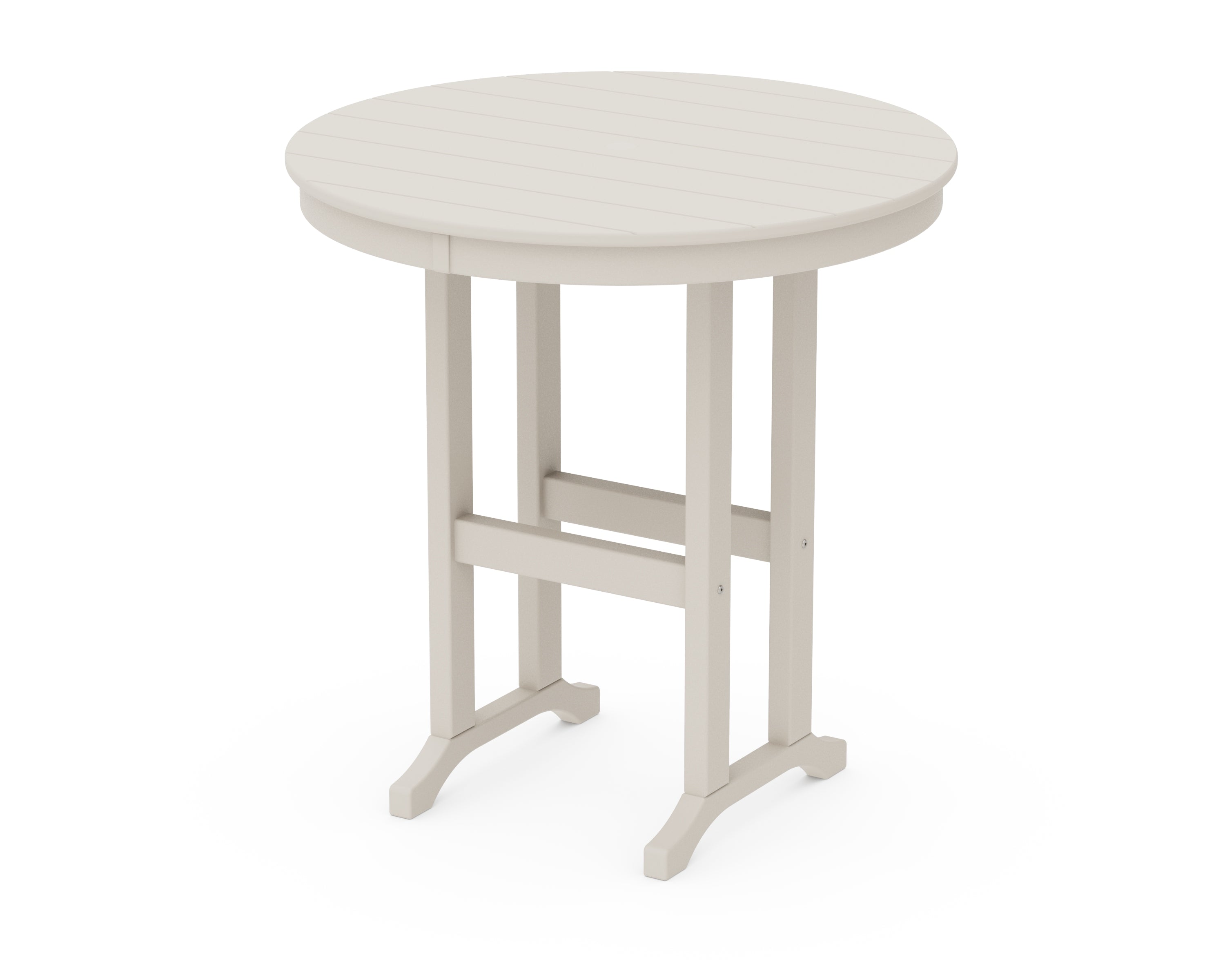 POLYWOOD® 36" Round Farmhouse Counter Table in Sand