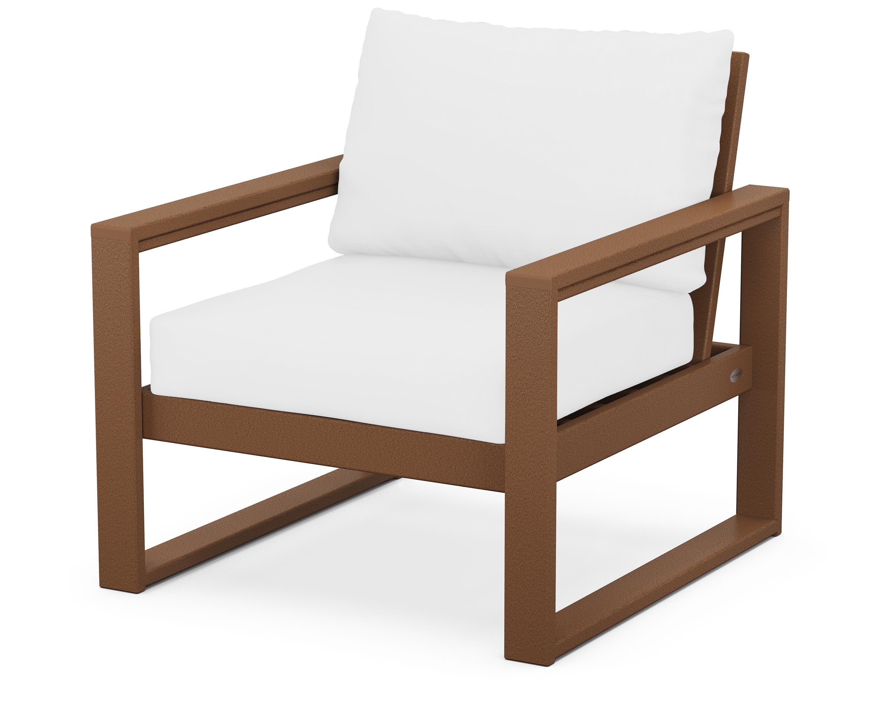 POLYWOOD® EDGE Club Chair in Teak / Natural