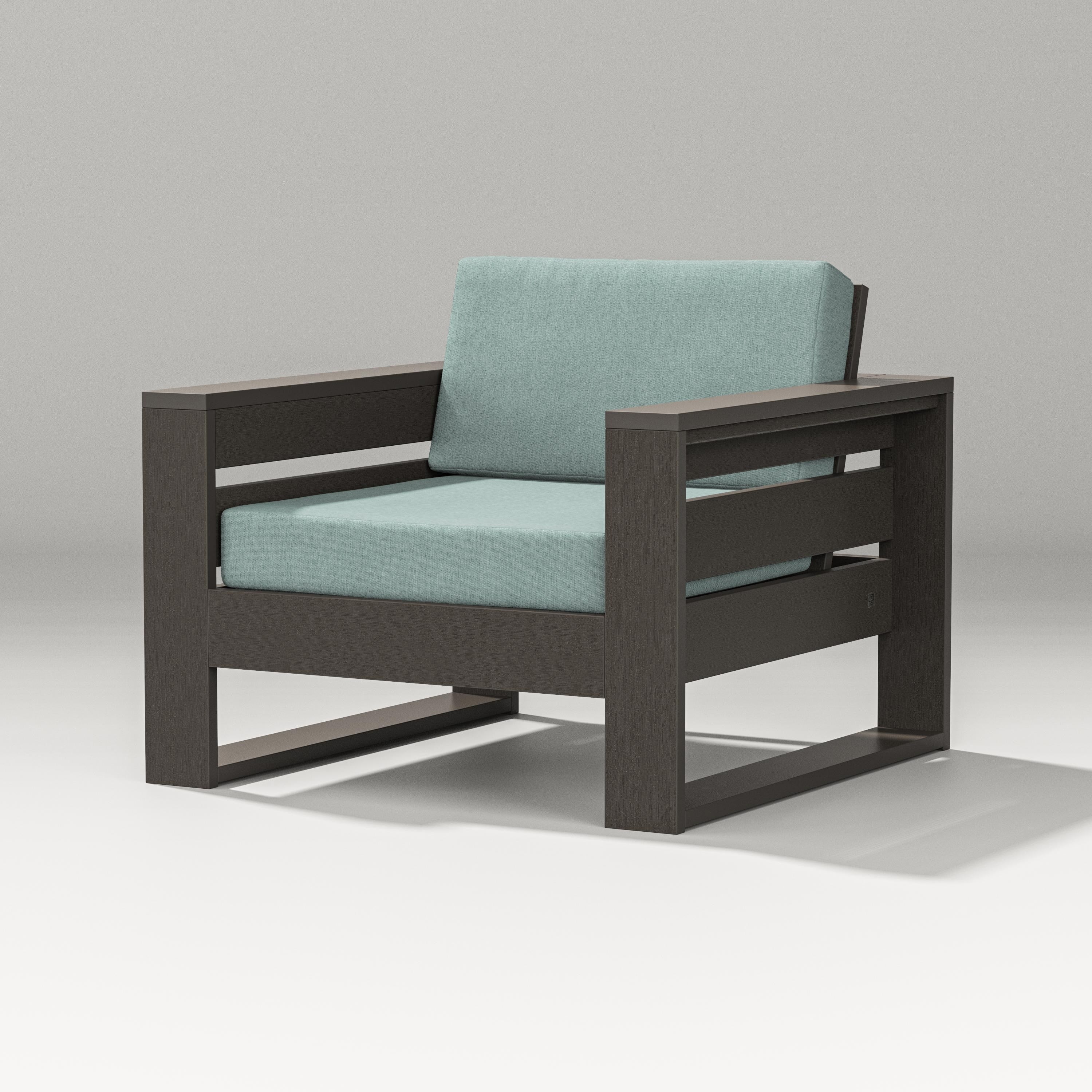 PW Designer Series Latitude Lounge Chair in Vintage Coffee / Glacier Spa