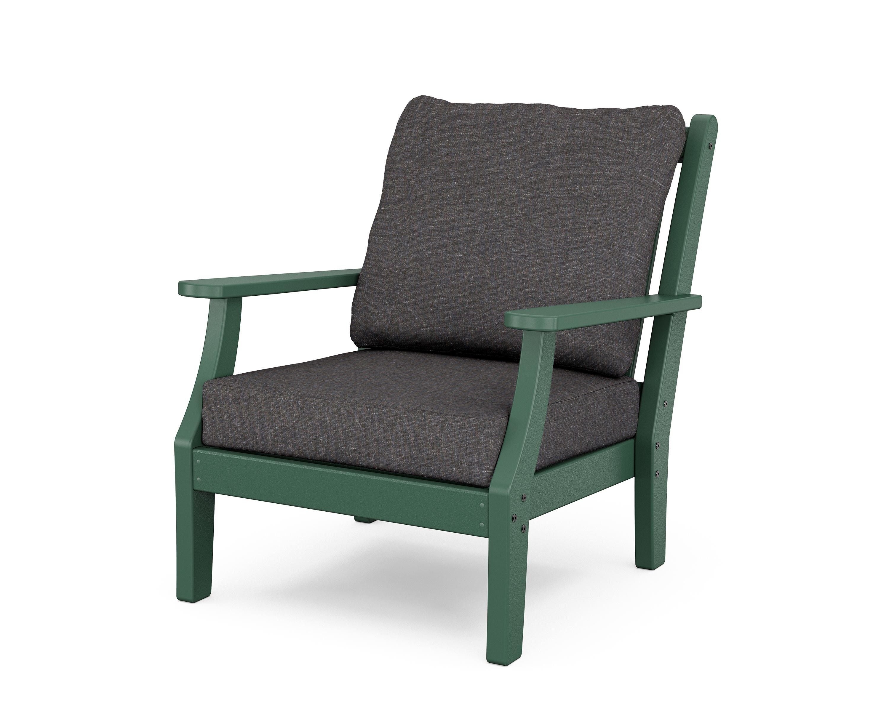 Country Living Wovendale Deep Seating Chair in Green / Ash Charcoal