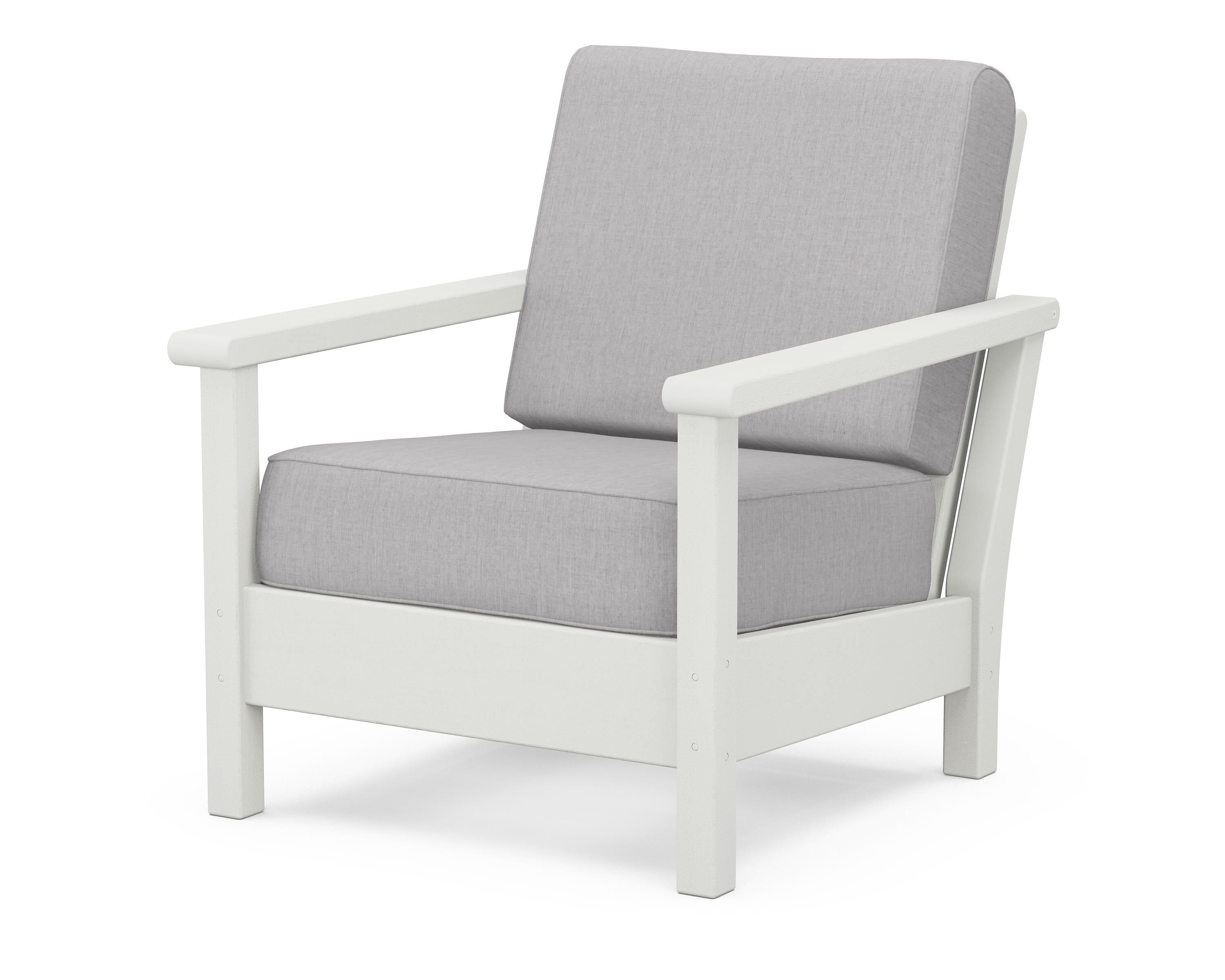 POLYWOOD® Harbour Deep Seating Chair in Vintage White / Granite