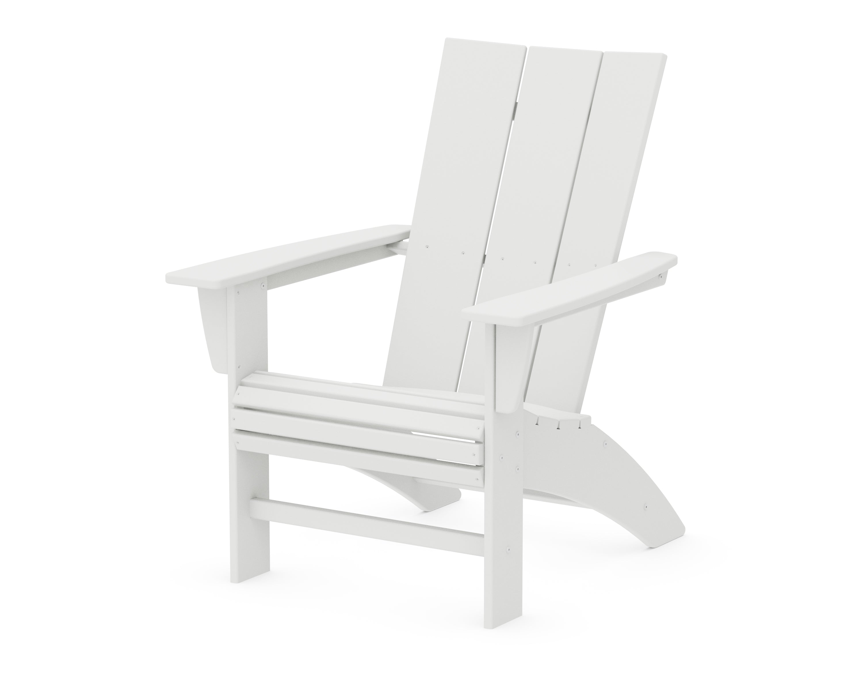 POLYWOOD® Modern Curveback Adirondack Chair in White