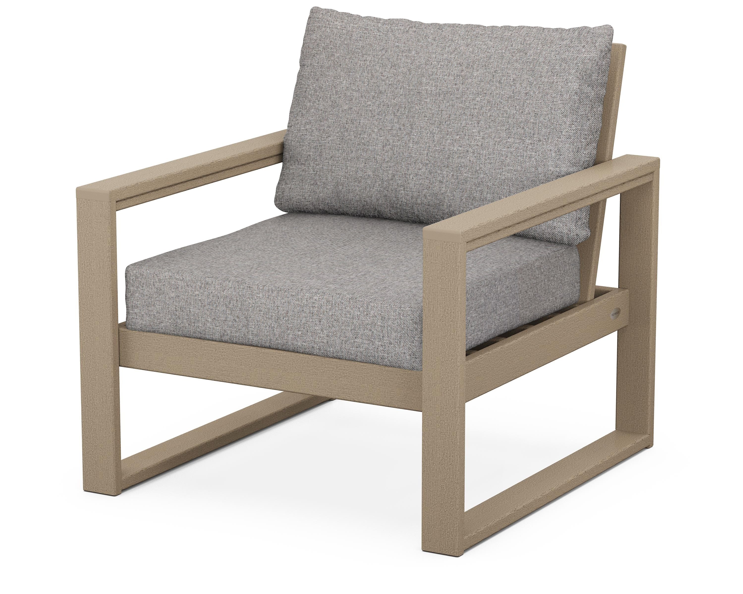POLYWOOD® EDGE Club Chair in Vintage Sahara / Grey Mist