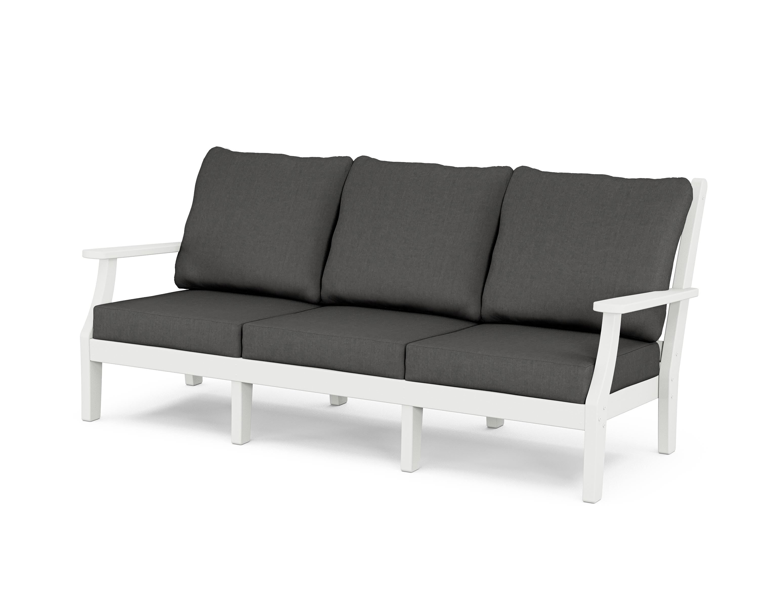 Country Living Wovendale Deep Seating Sofa in White / Spectrum Carbon