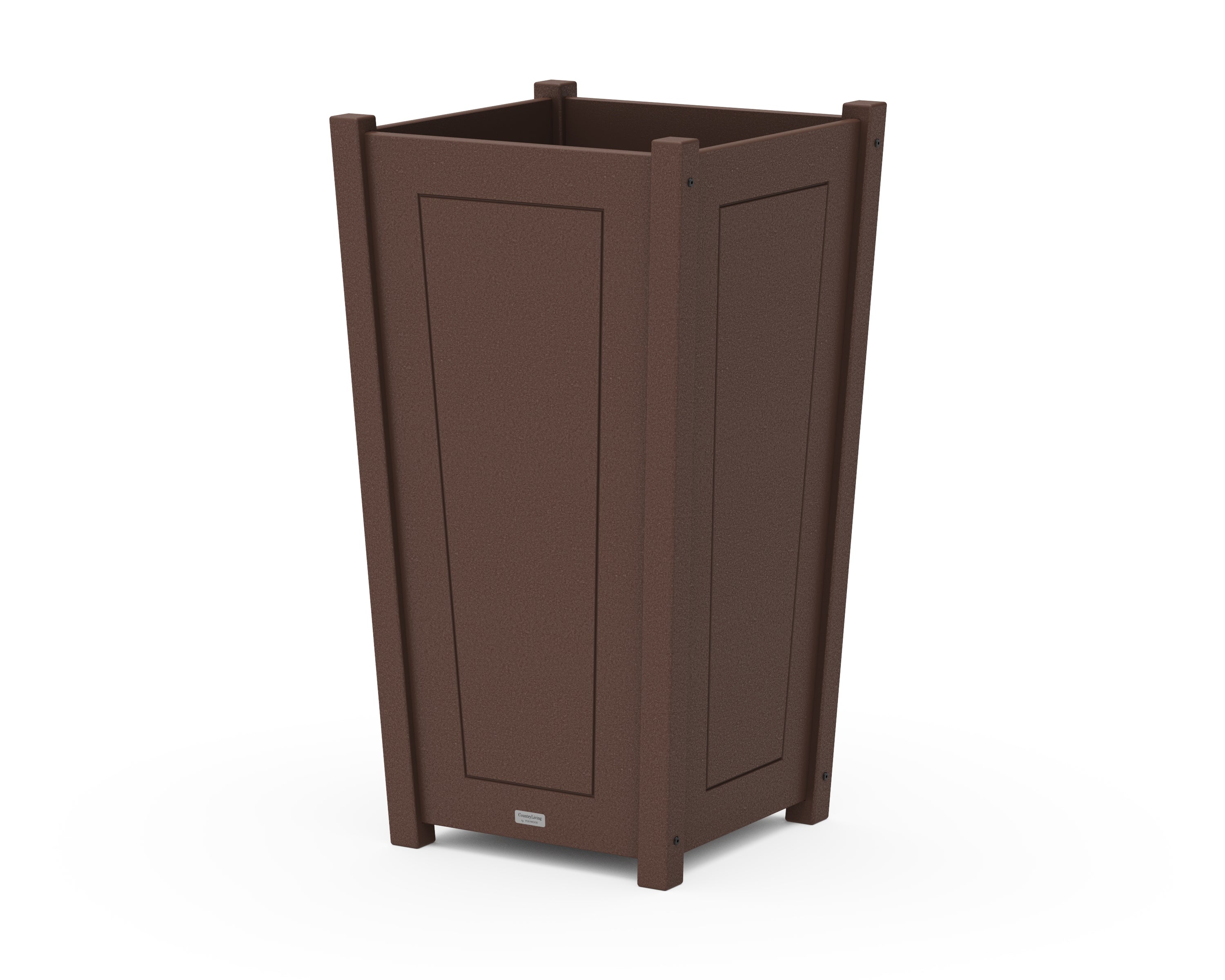 Country Living Country Living Large Tapered Square Tall Planter Box in Mahogany