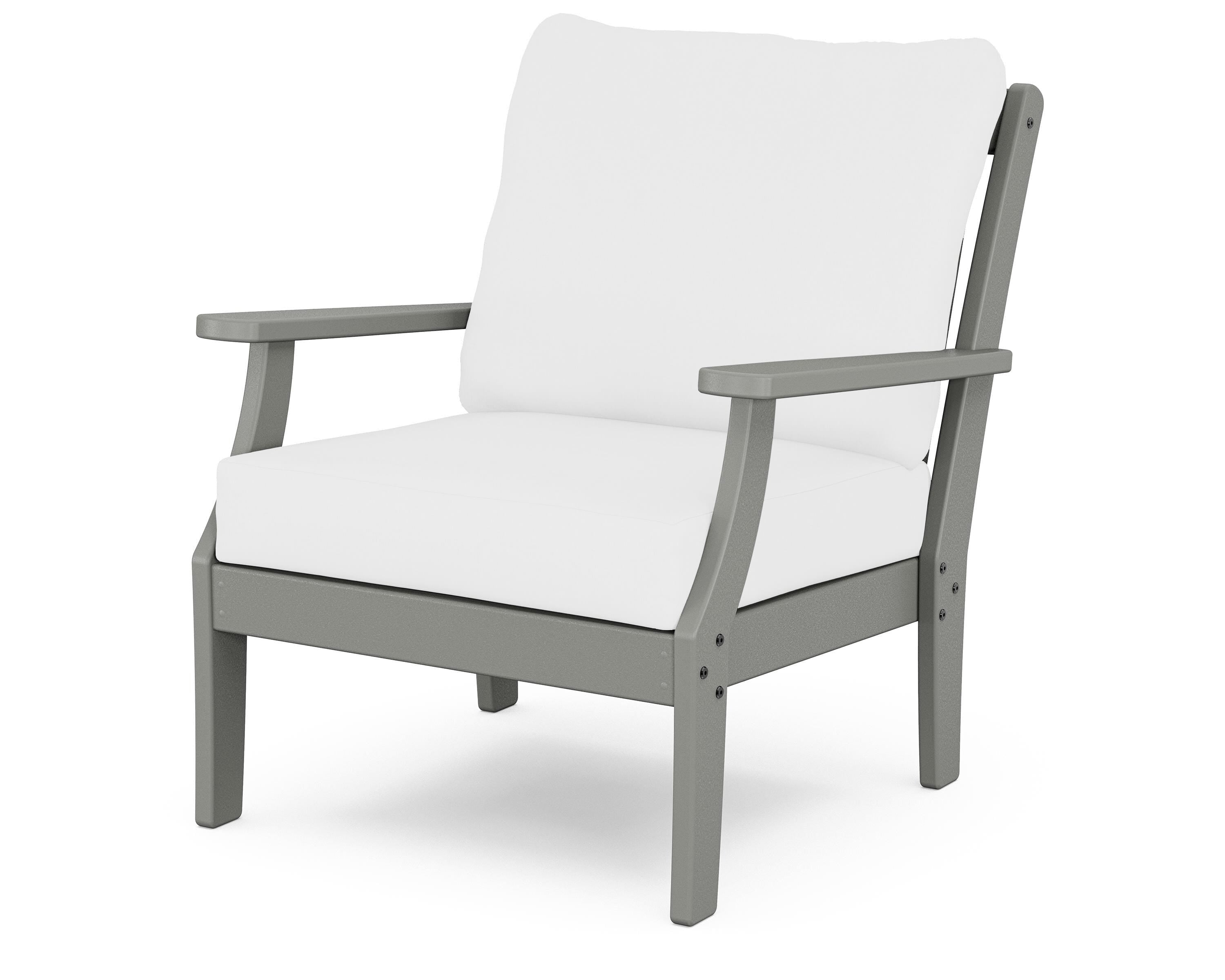 POLYWOOD® Braxton Deep Seating Chair in Slate Grey / Natural
