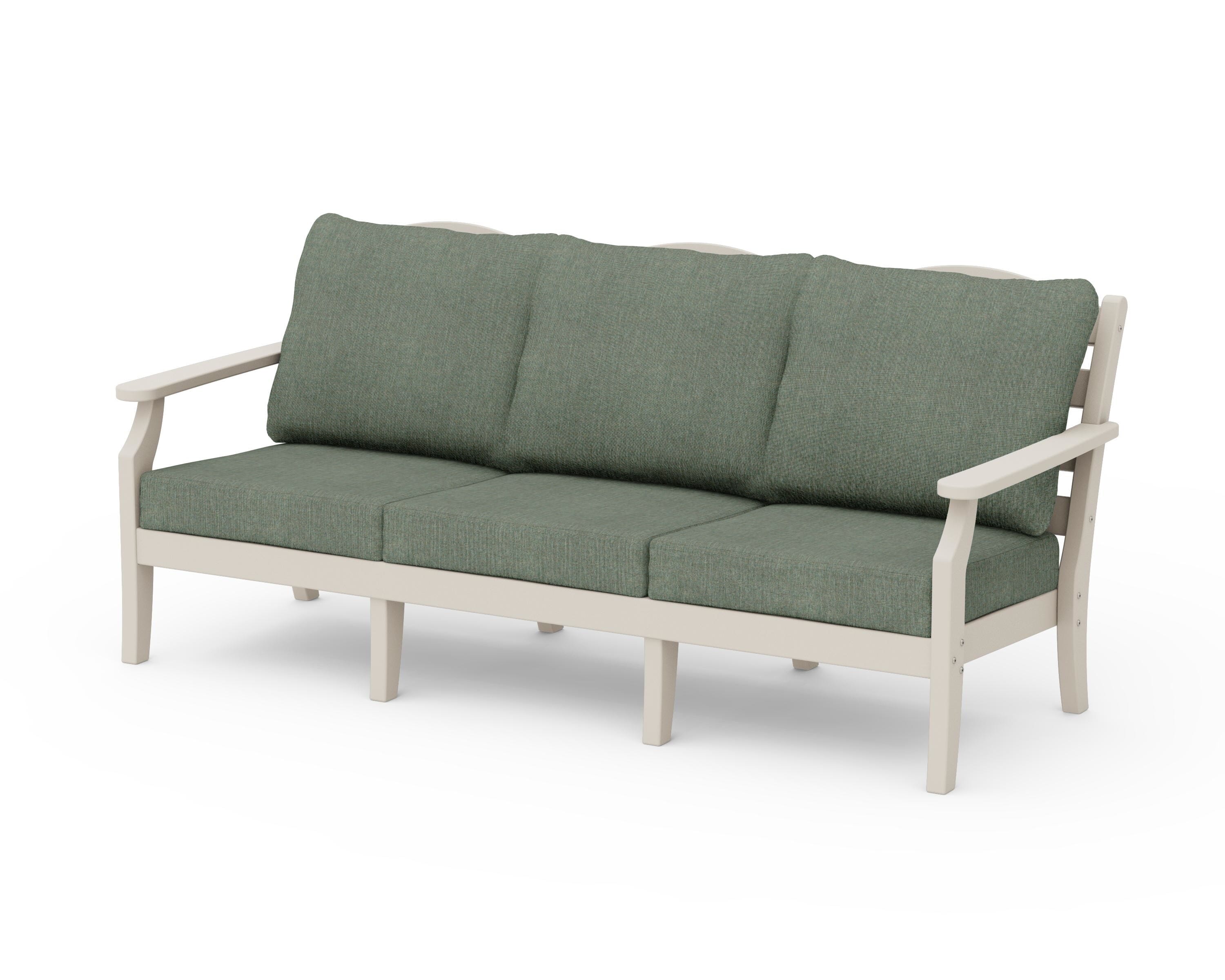 Draper James™ by POLYWOOD® Savannah Deep Seating Sofa in Sand / Cast Sage