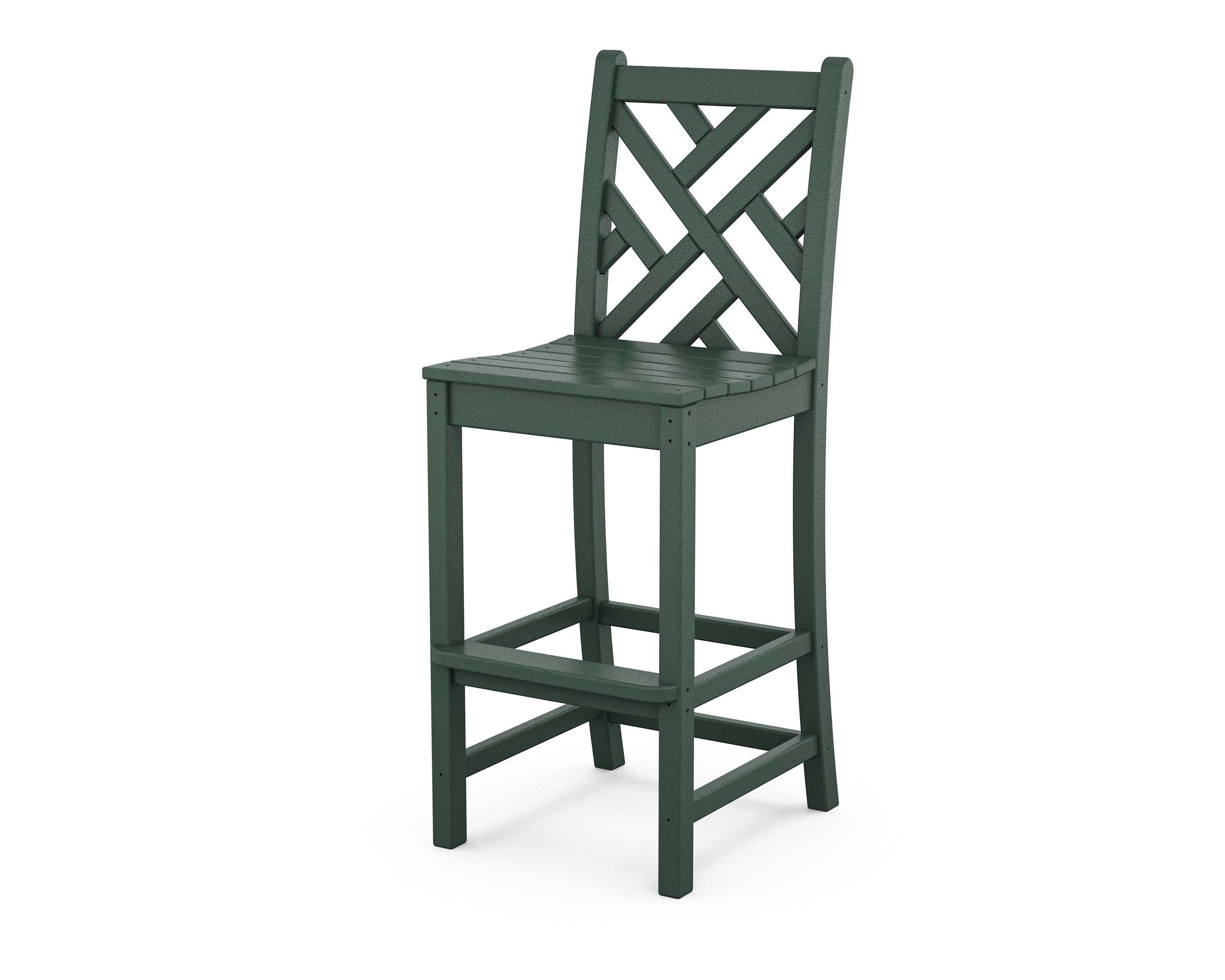 POLYWOOD® Chippendale Bar Side Chair in Green