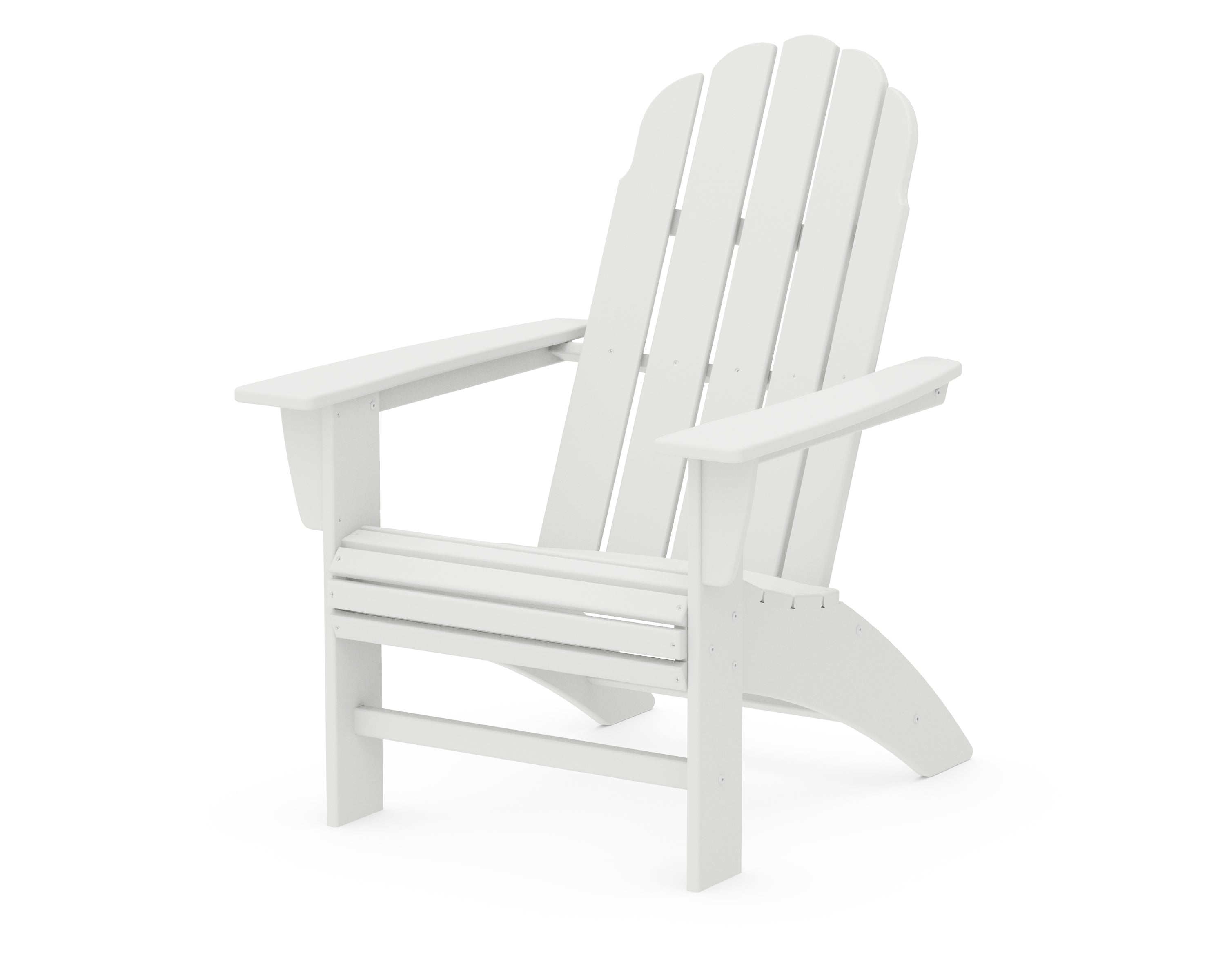 POLYWOOD® Vineyard Curveback Adirondack Chair in White