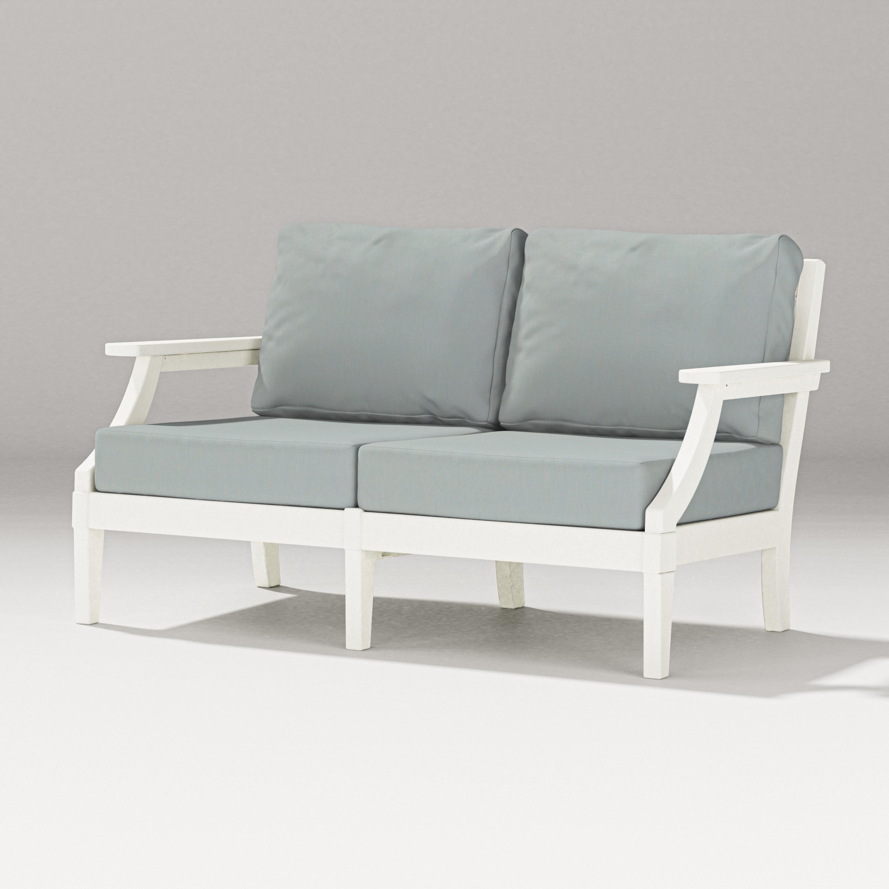 PW Designer Series Estate Loveseat in Vintage White / Spa