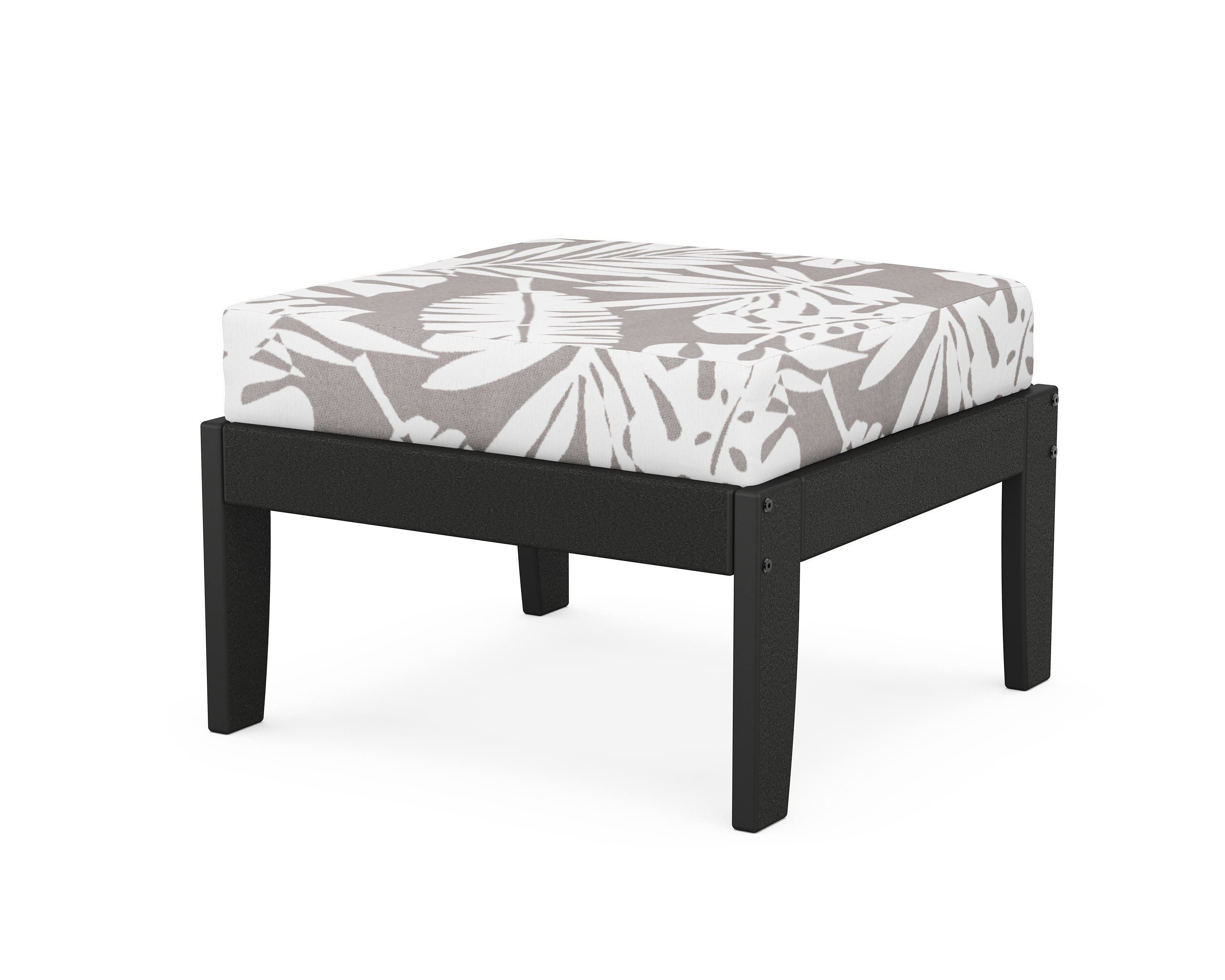 Unbranded Modular Ottoman - Classic in Black / Leaf Grey Mist