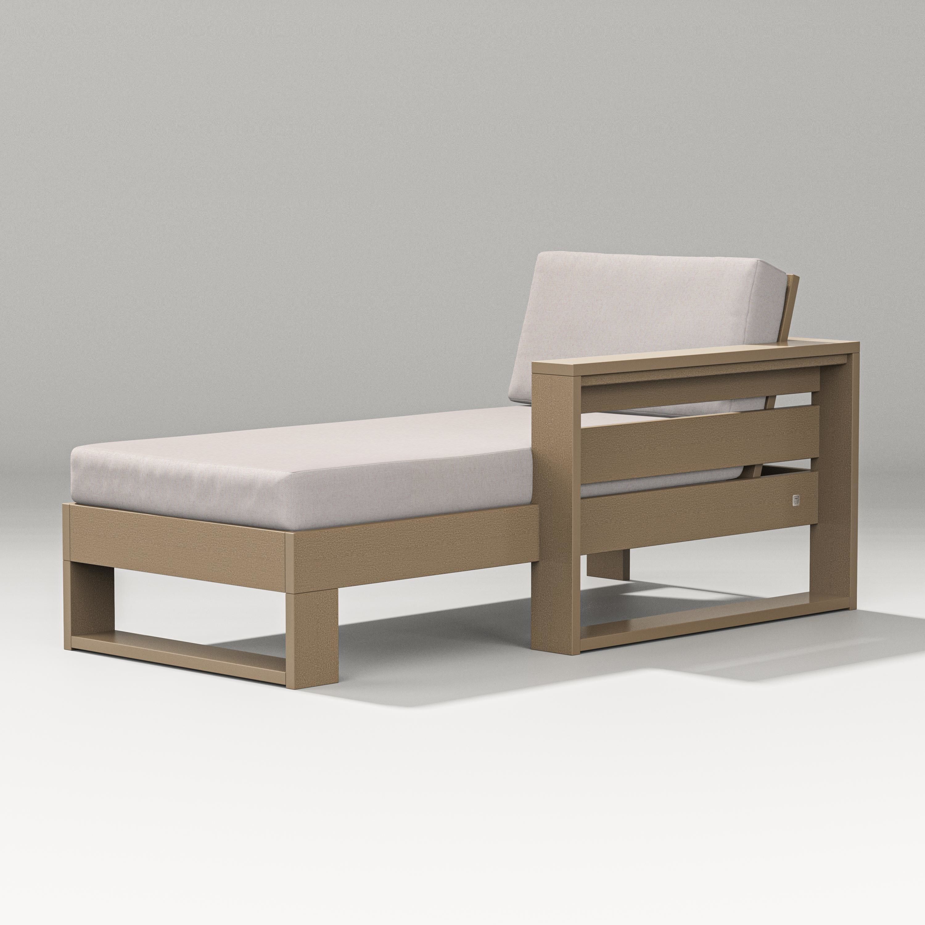 PW Designer Series Latitude Modular Right Arm Chaise in Vintage Sahara / Dune Burlap