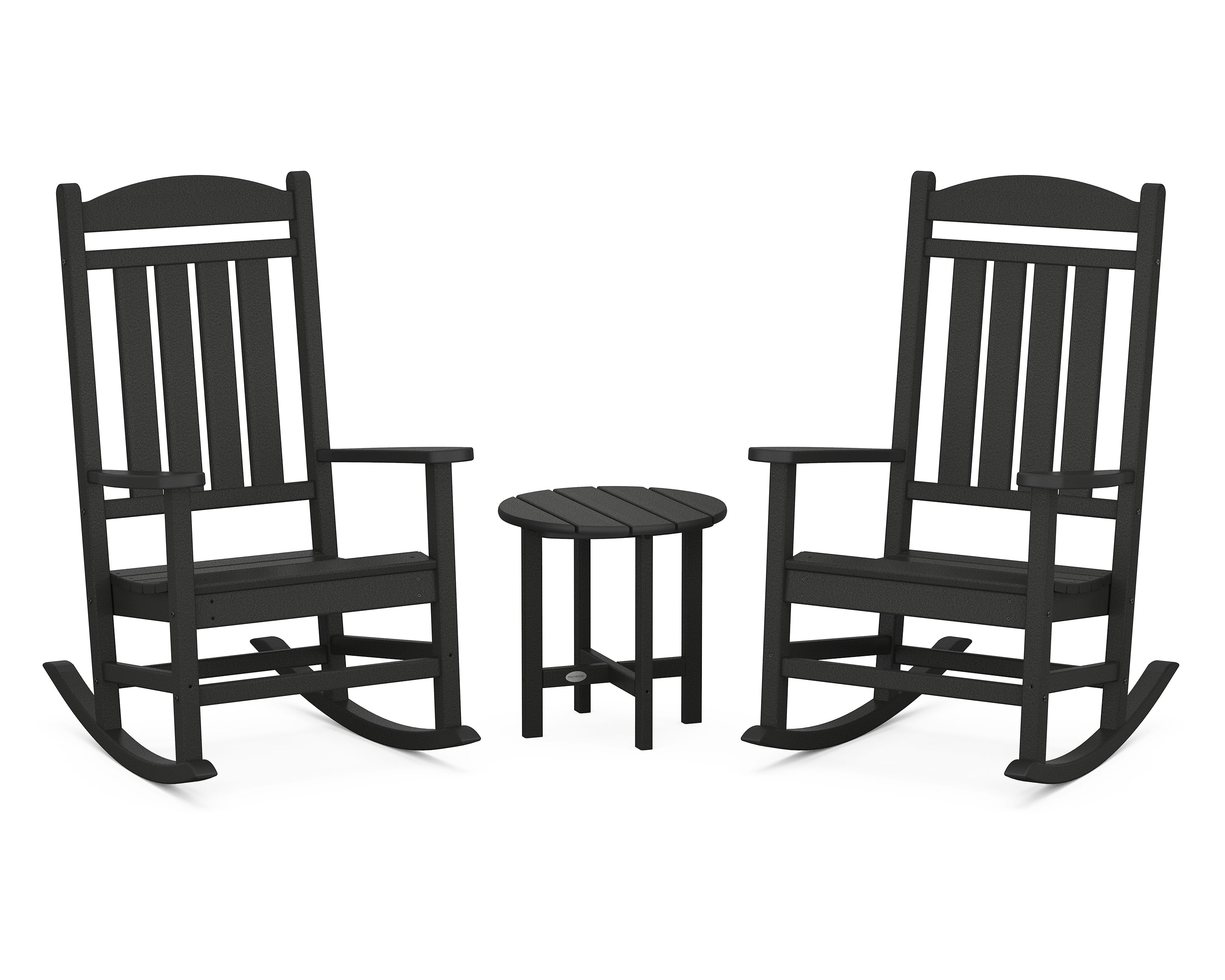 POLYWOOD® Presidential 3-Piece Rocker Set in Black