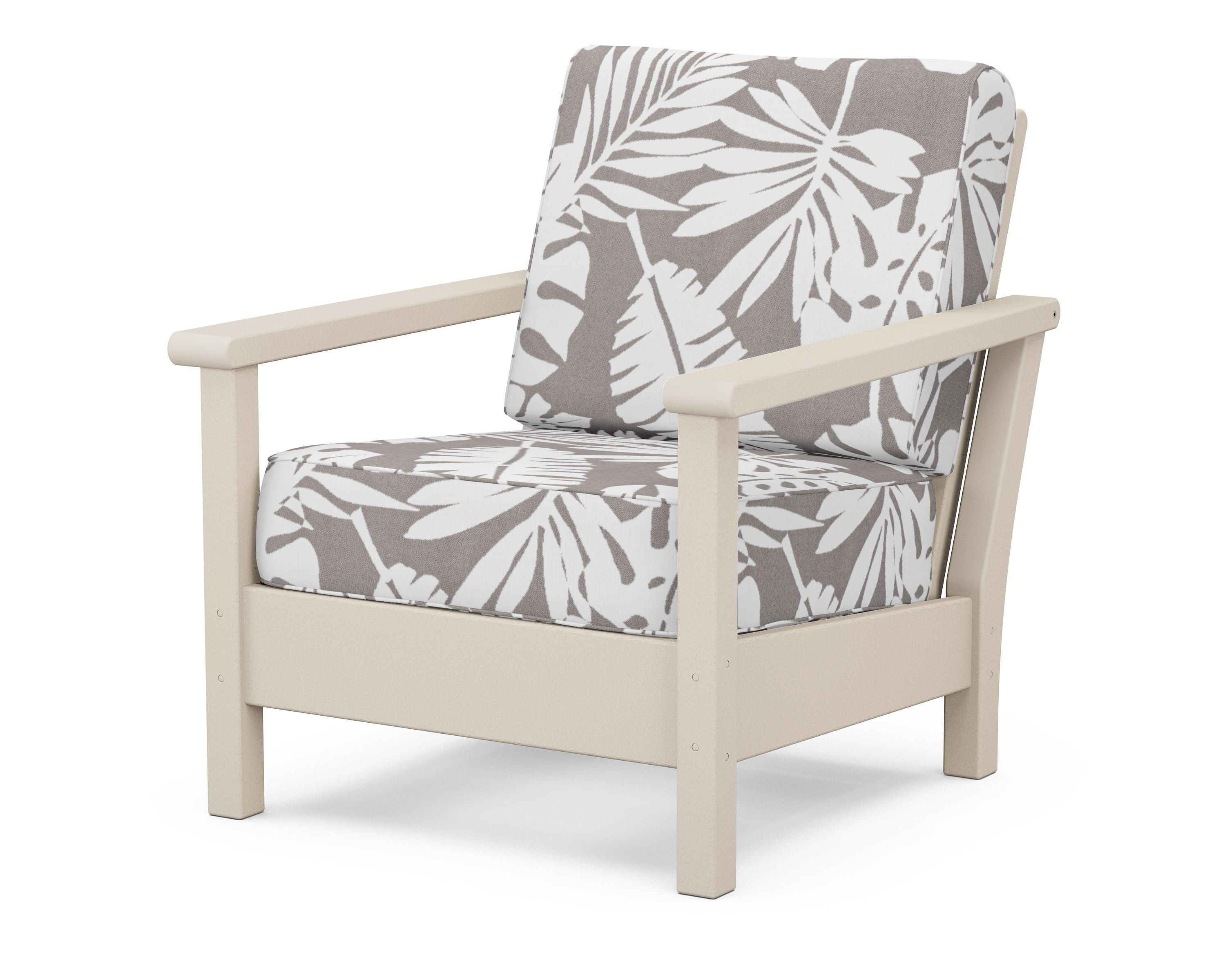 POLYWOOD® Harbour Deep Seating Chair in Sand / Leaf Grey Mist