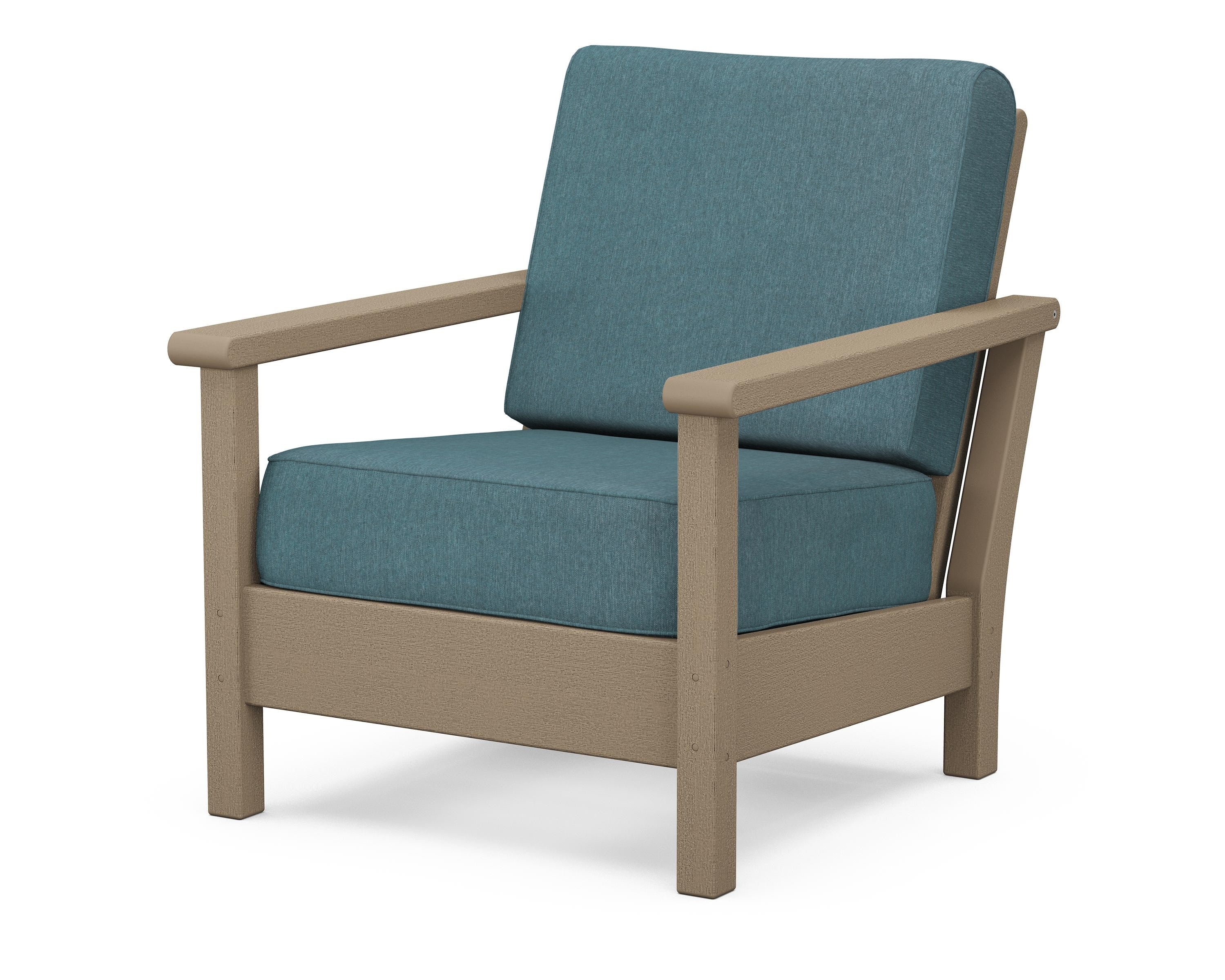 POLYWOOD® Harbour Deep Seating Chair in Vintage Sahara / Ocean Teal