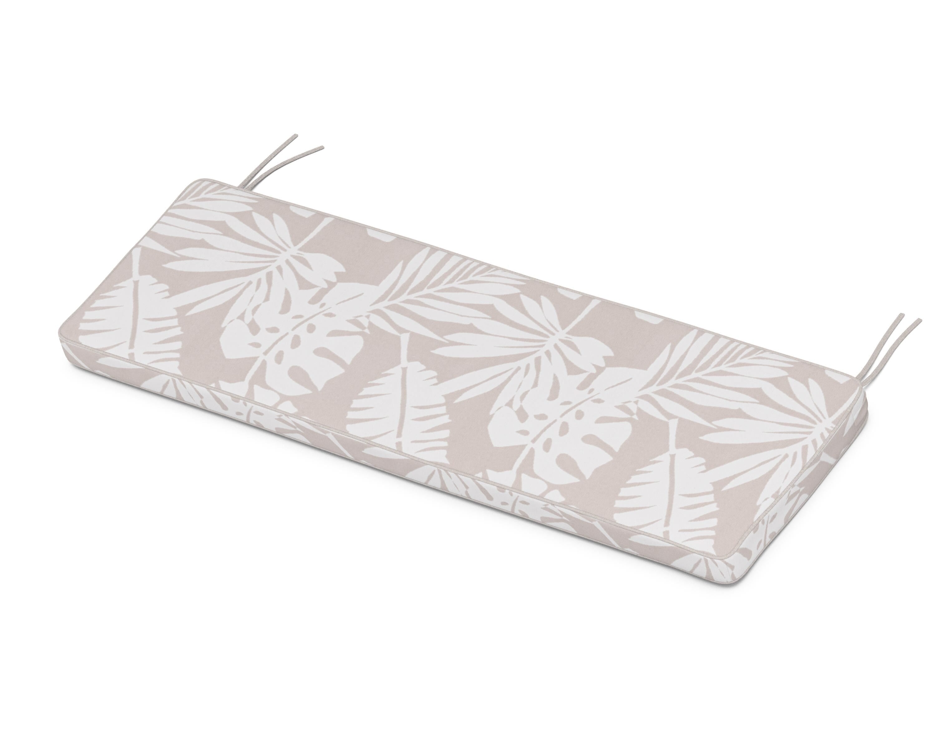 Martha Stewart by POLYWOOD® Chinoiserie Bench Seat Cushion in Leaf Dune Burlap