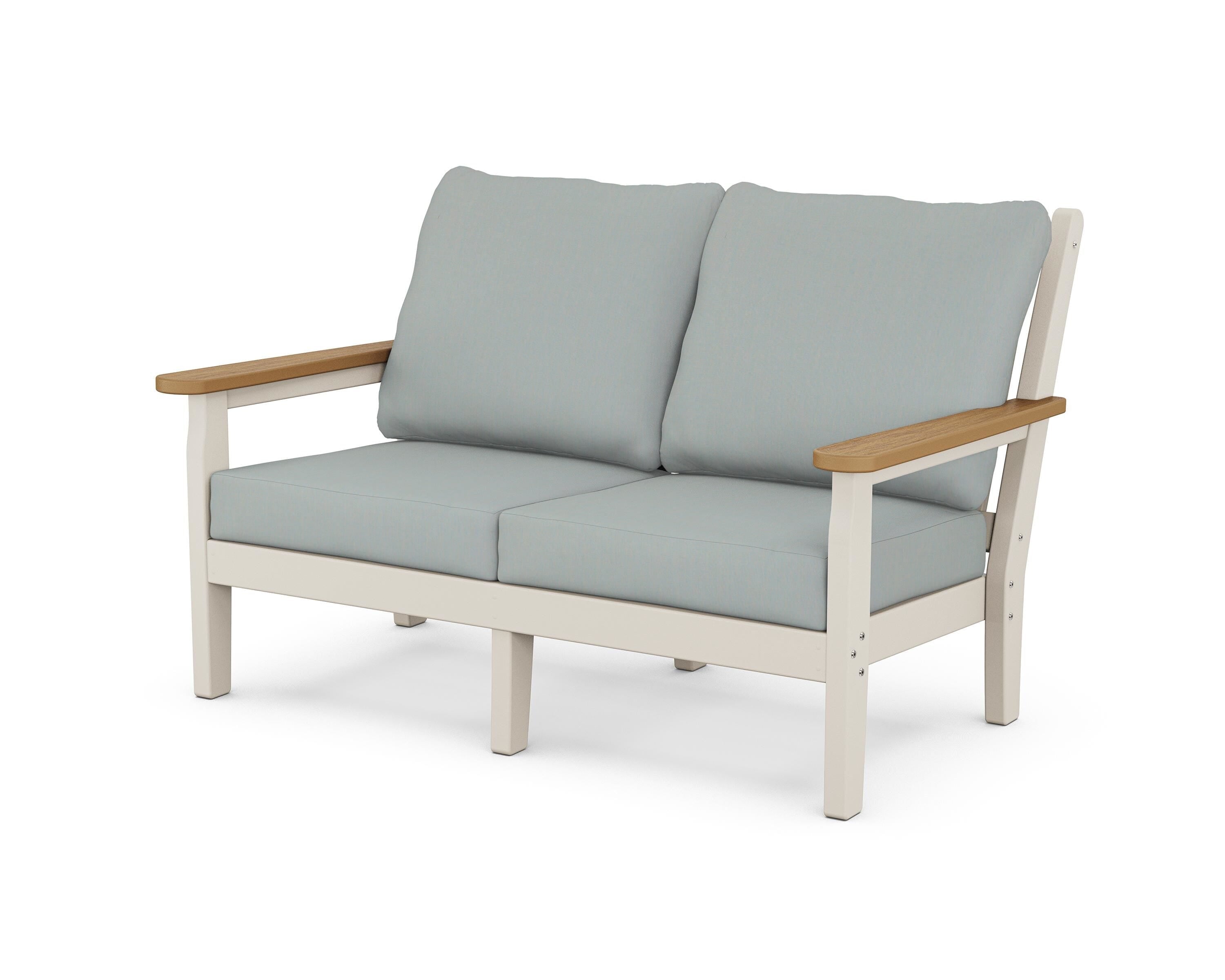 POLYWOOD® Chippendale Deep Seating Loveseat in Sand / Natural / Spa