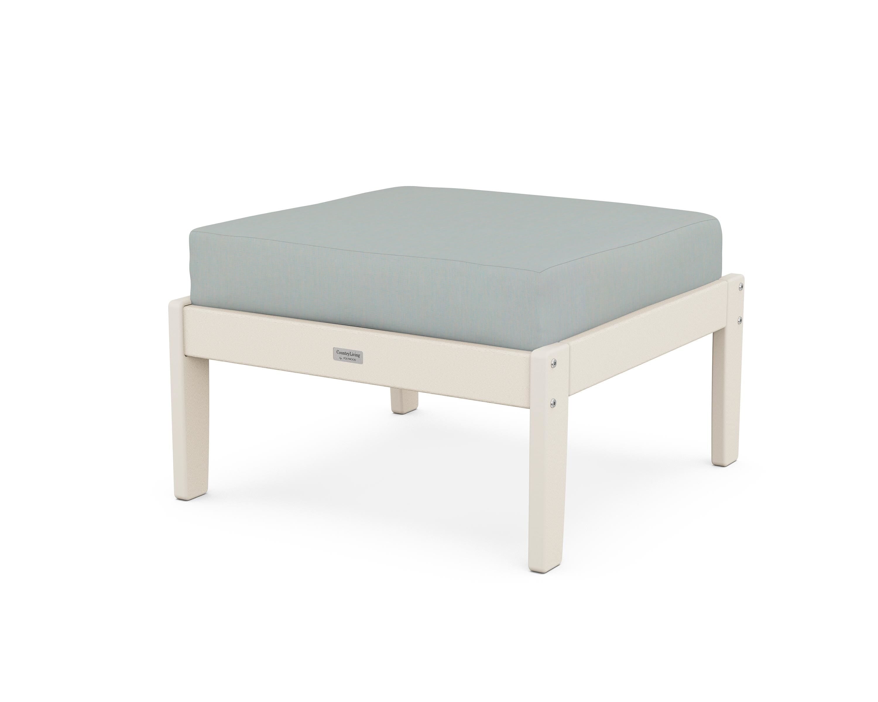 Country Living Cottage Deep Seating Ottoman in Sand / Spa