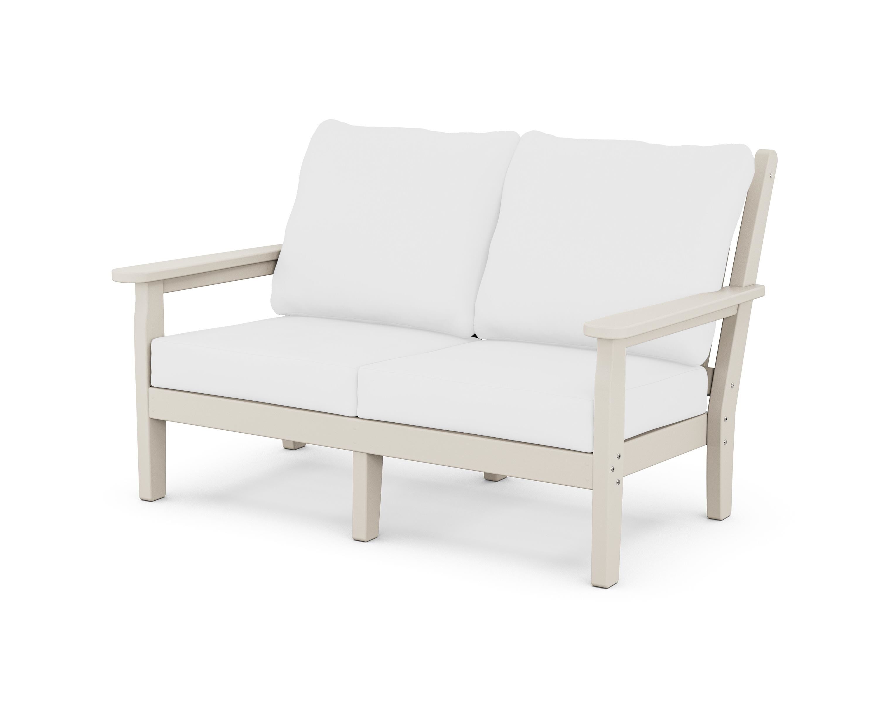 POLYWOOD® Chippendale Deep Seating Loveseat in Sand / Natural
