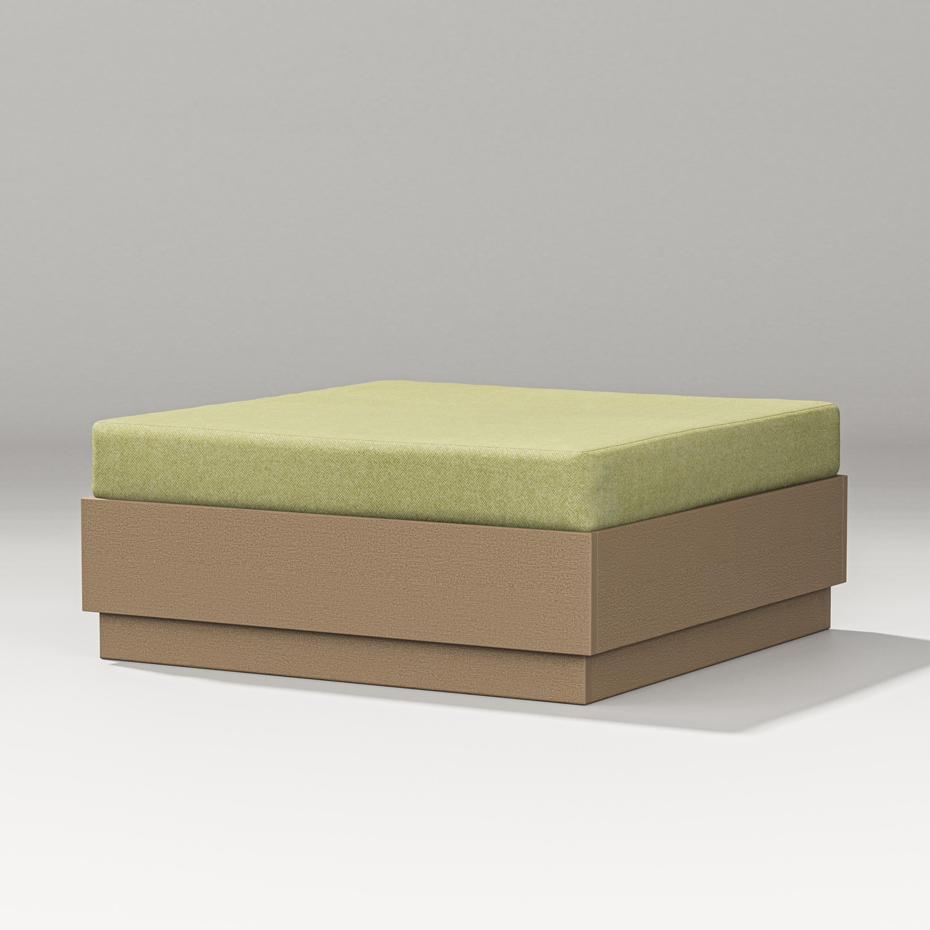 PW Designer Series Elevate Lounge Ottoman in Vintage Sahara / Chartreuse Boucle