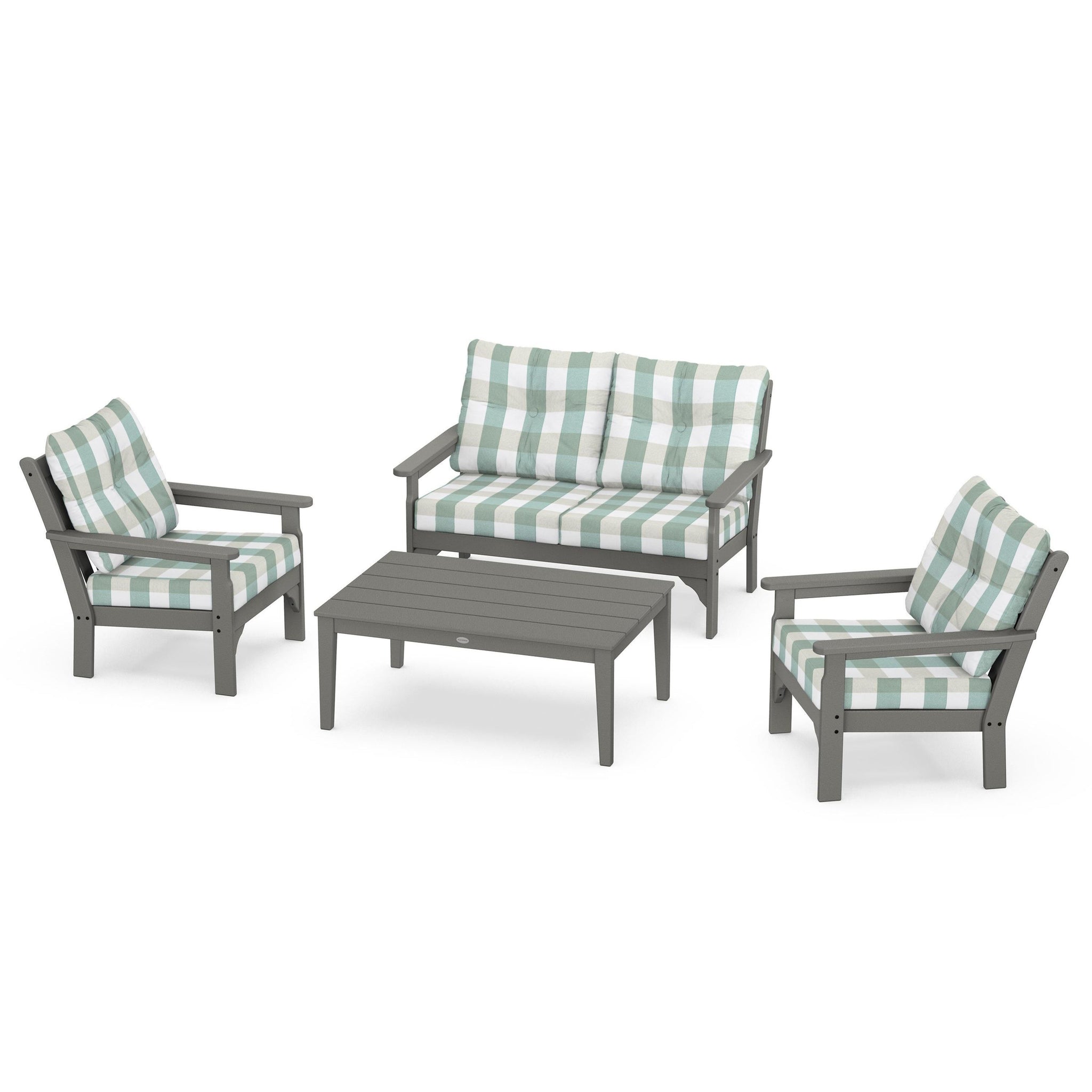 Vineyard 4 Piece Deep Seating Set - Slate Grey