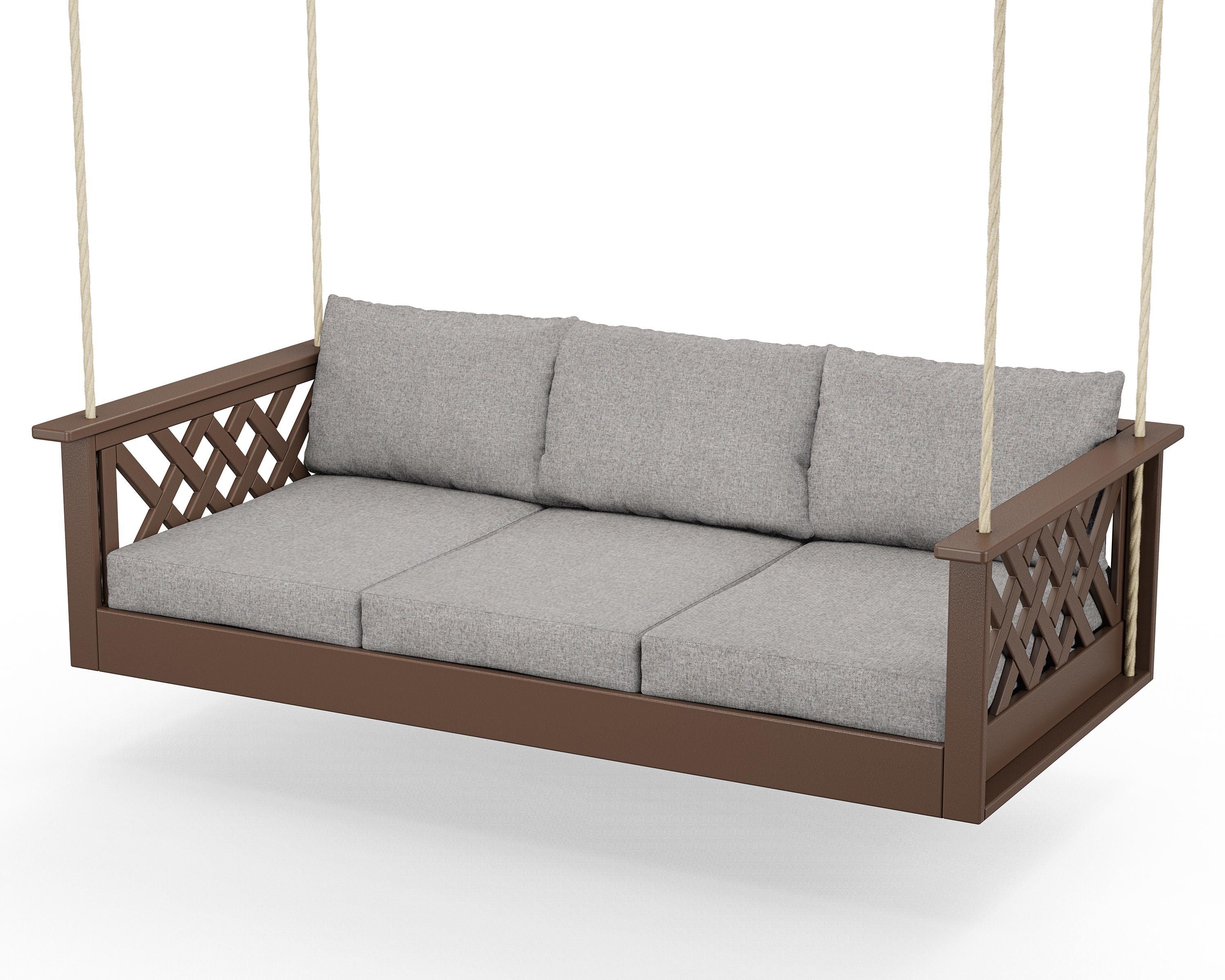 Country Living Wovendale Daybed Swing in Mahogany / Grey Mist