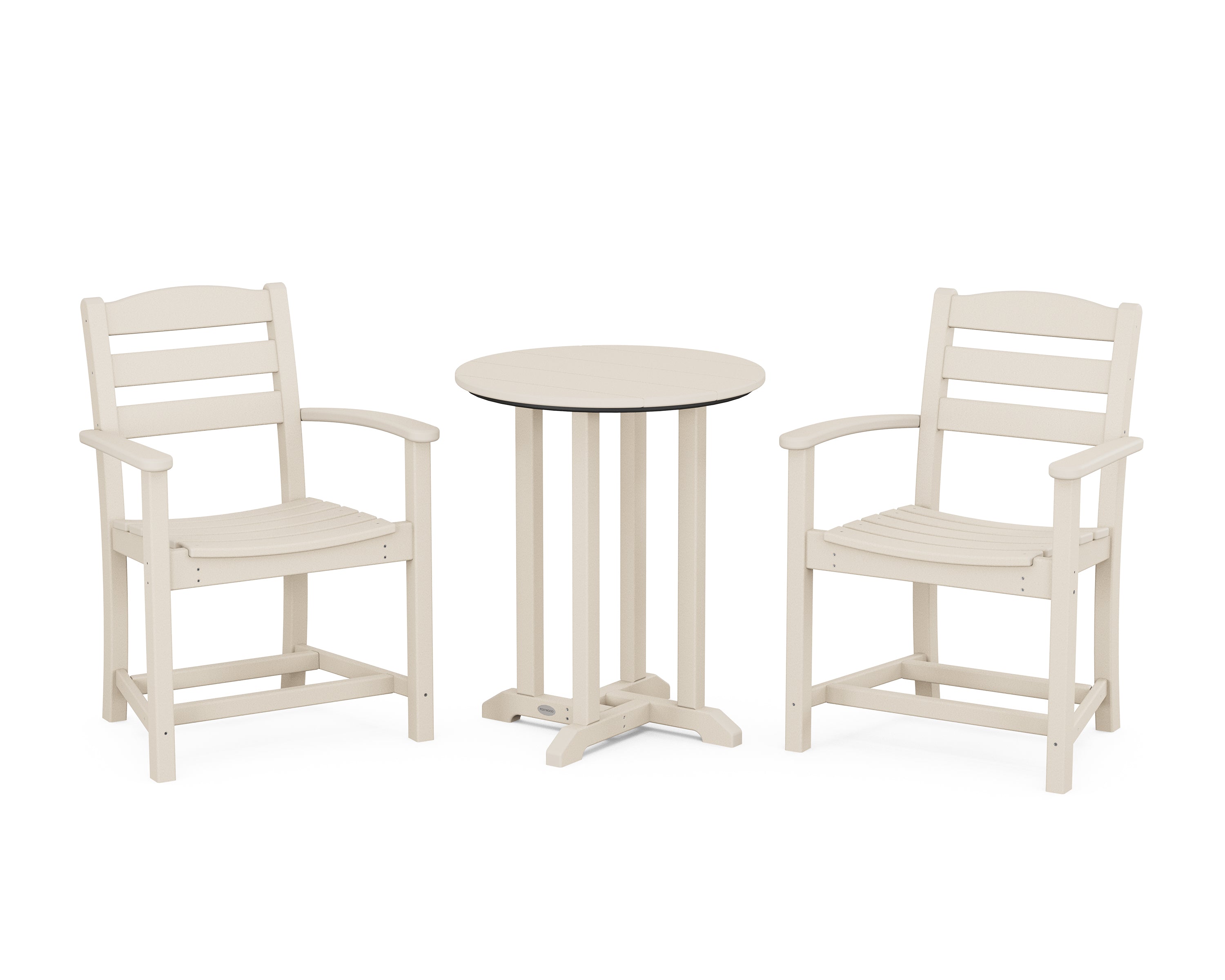 POLYWOOD® La Casa Café 3-Piece Round Bistro Dining Set in Sand