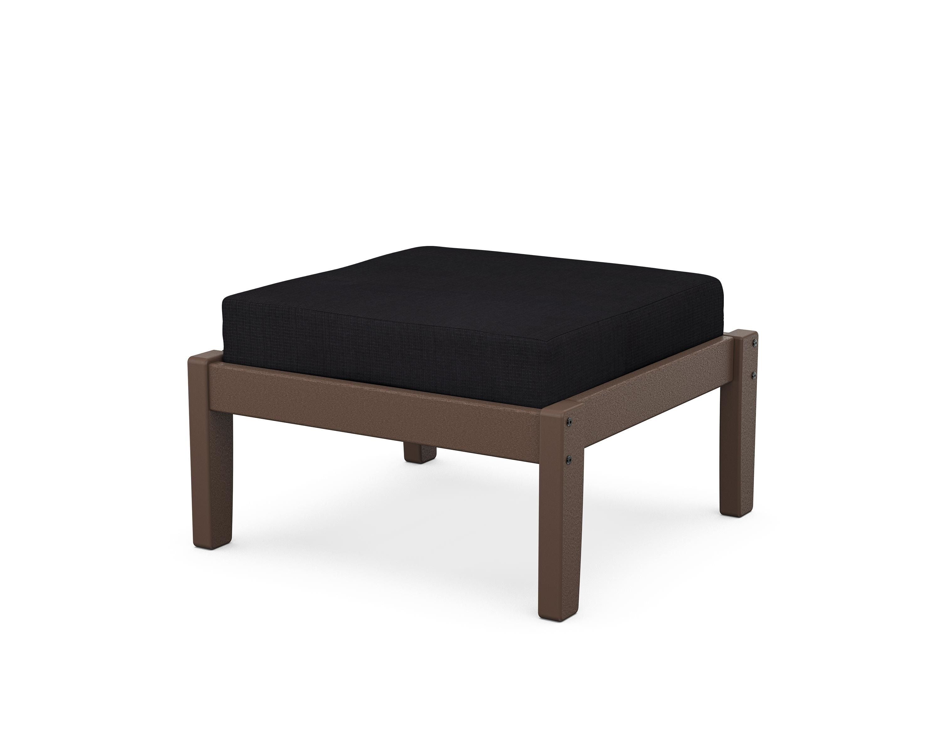 Unbranded Deep Seating Ottoman in Mahogany / Midnight Linen