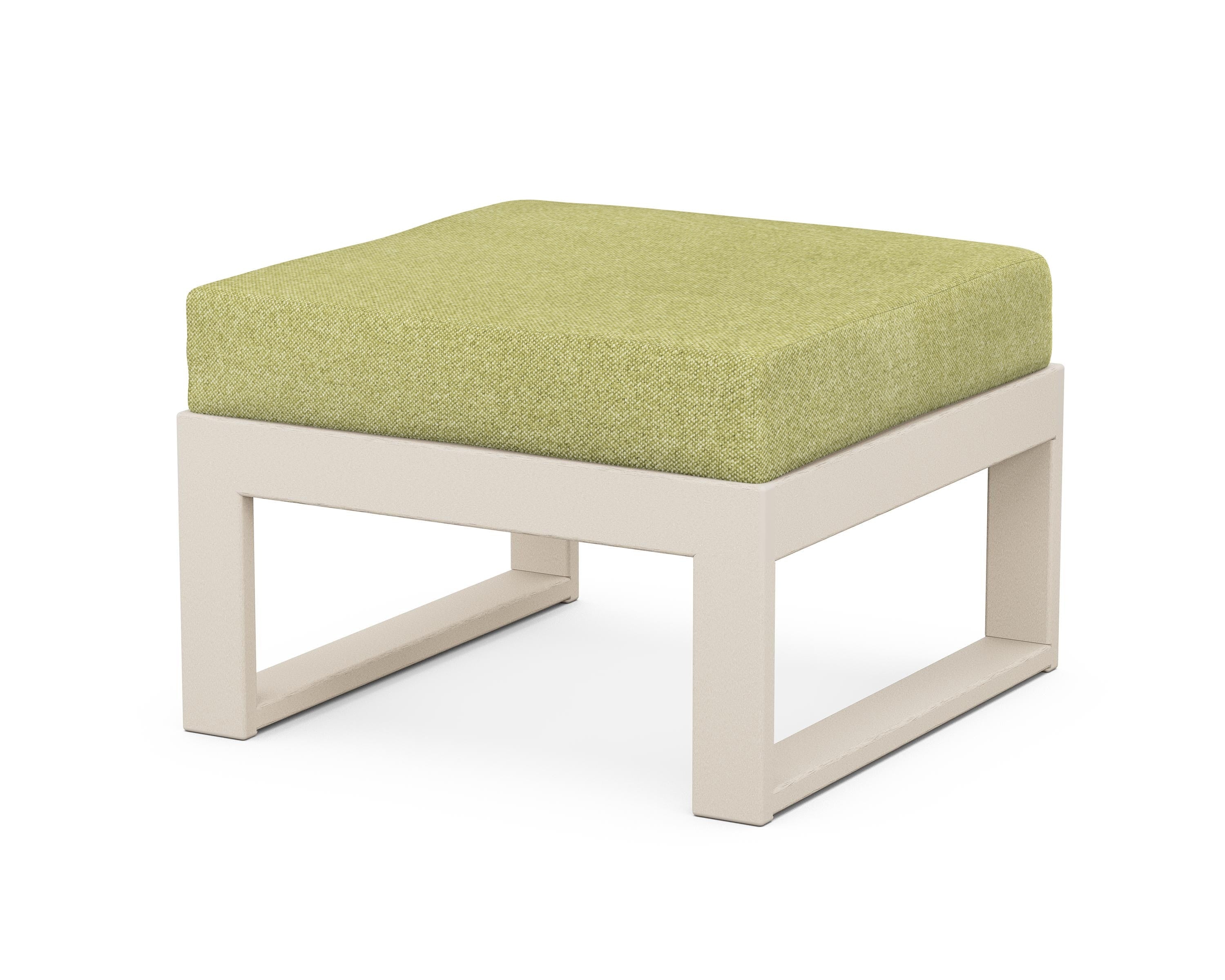 Unbranded Modular Ottoman - Modern in Sand / Chartreuse Boucle