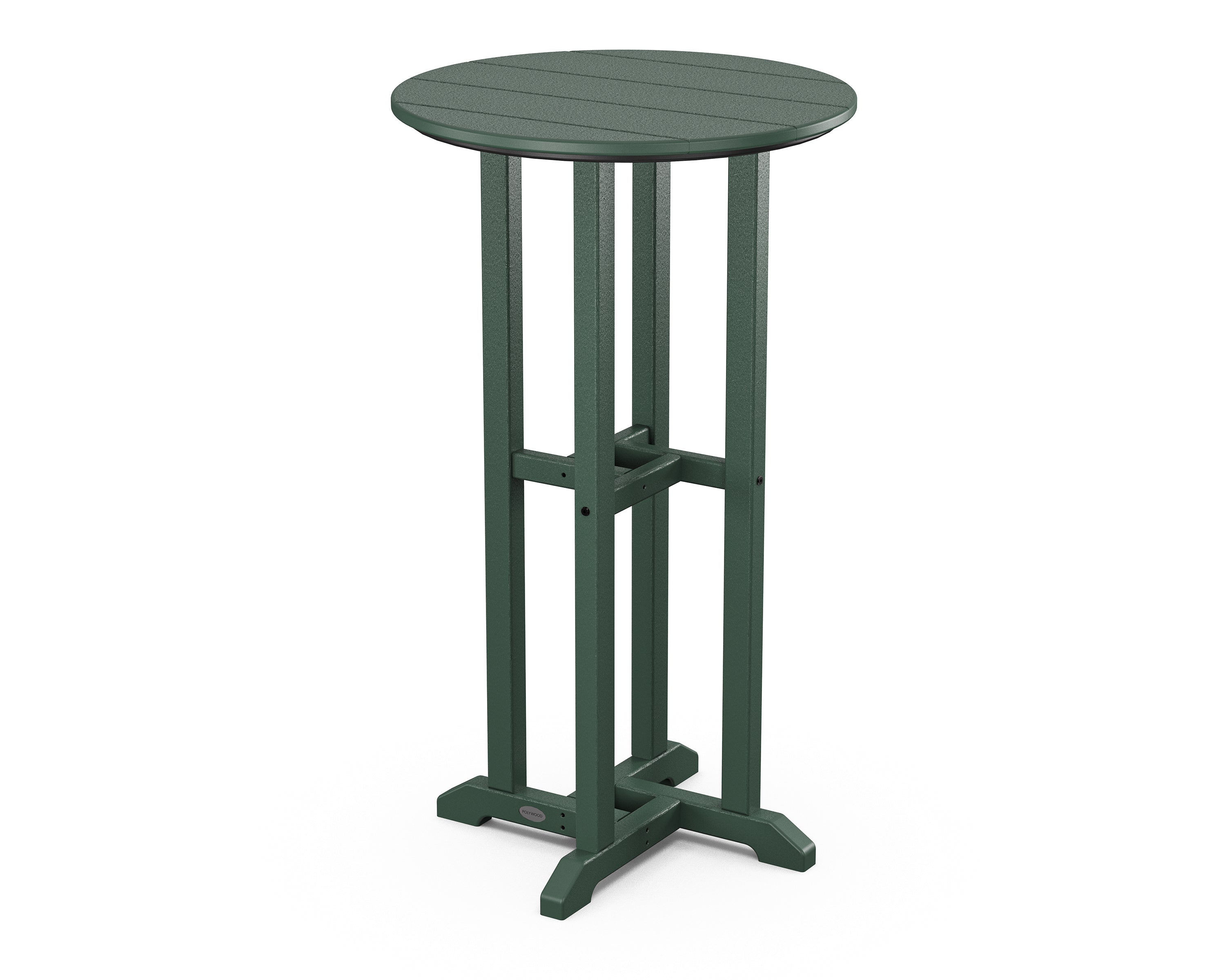 POLYWOOD® 24" Round Farmhouse Bar Bistro Table in Green