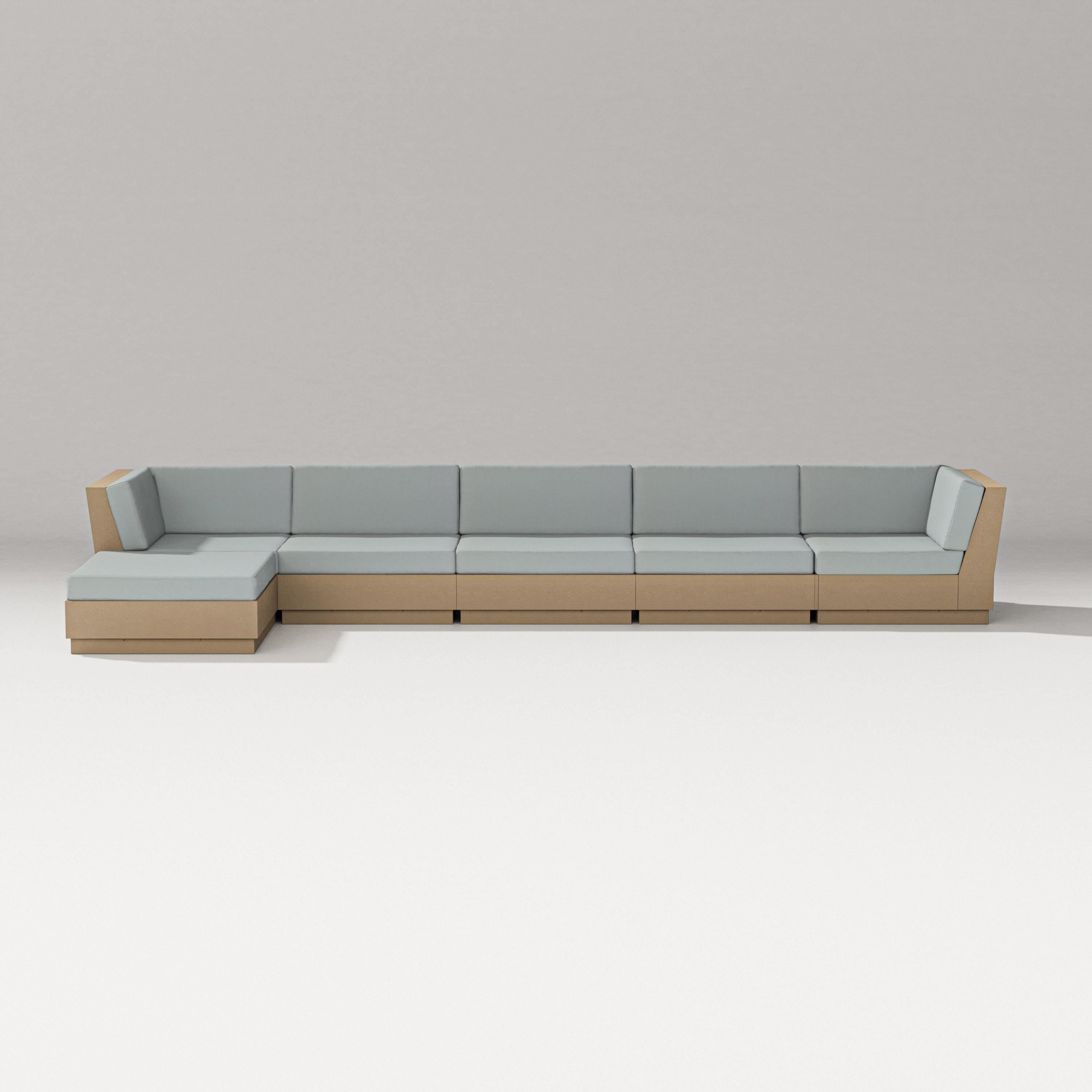 PW Designer Series Elevate 6-Piece Chaise Sectional in Vintage Sahara / Spa