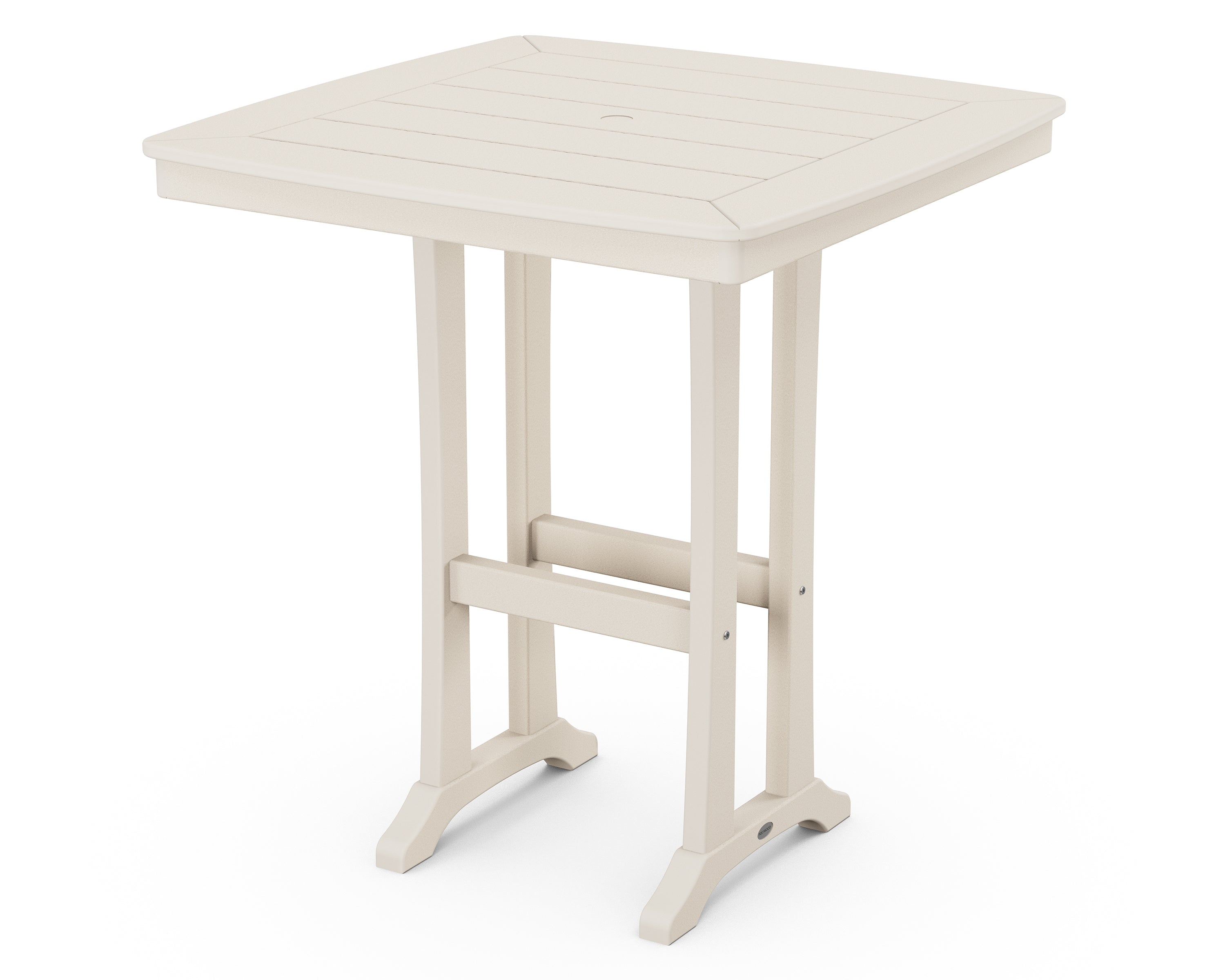 POLYWOOD® Nautical Trestle 37" Bar Table in Sand