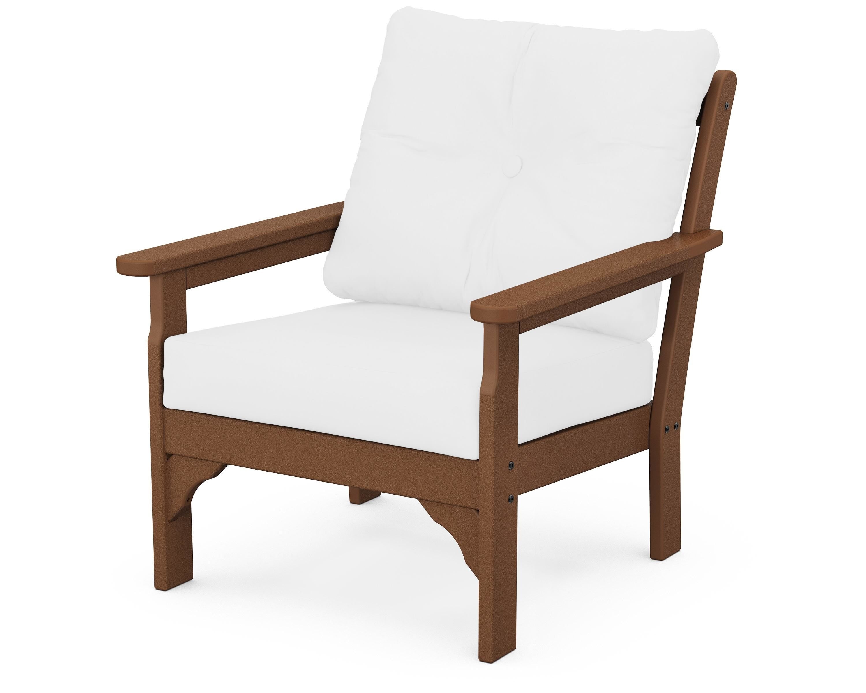 POLYWOOD® Vineyard Deep Seating Chair in Teak / Natural