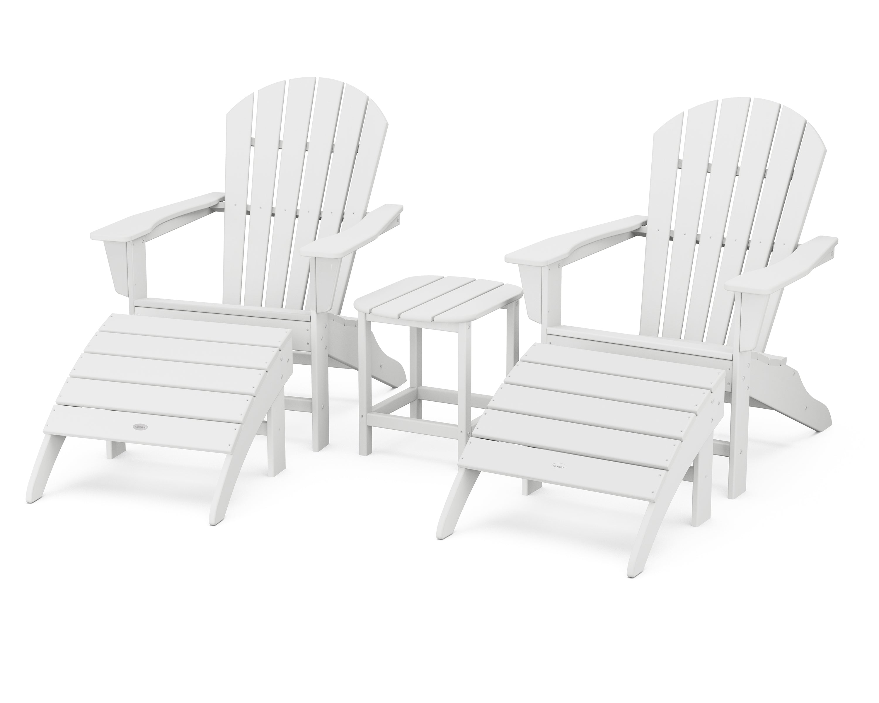 POLYWOOD® South Beach Adirondack 5-Piece Set in White