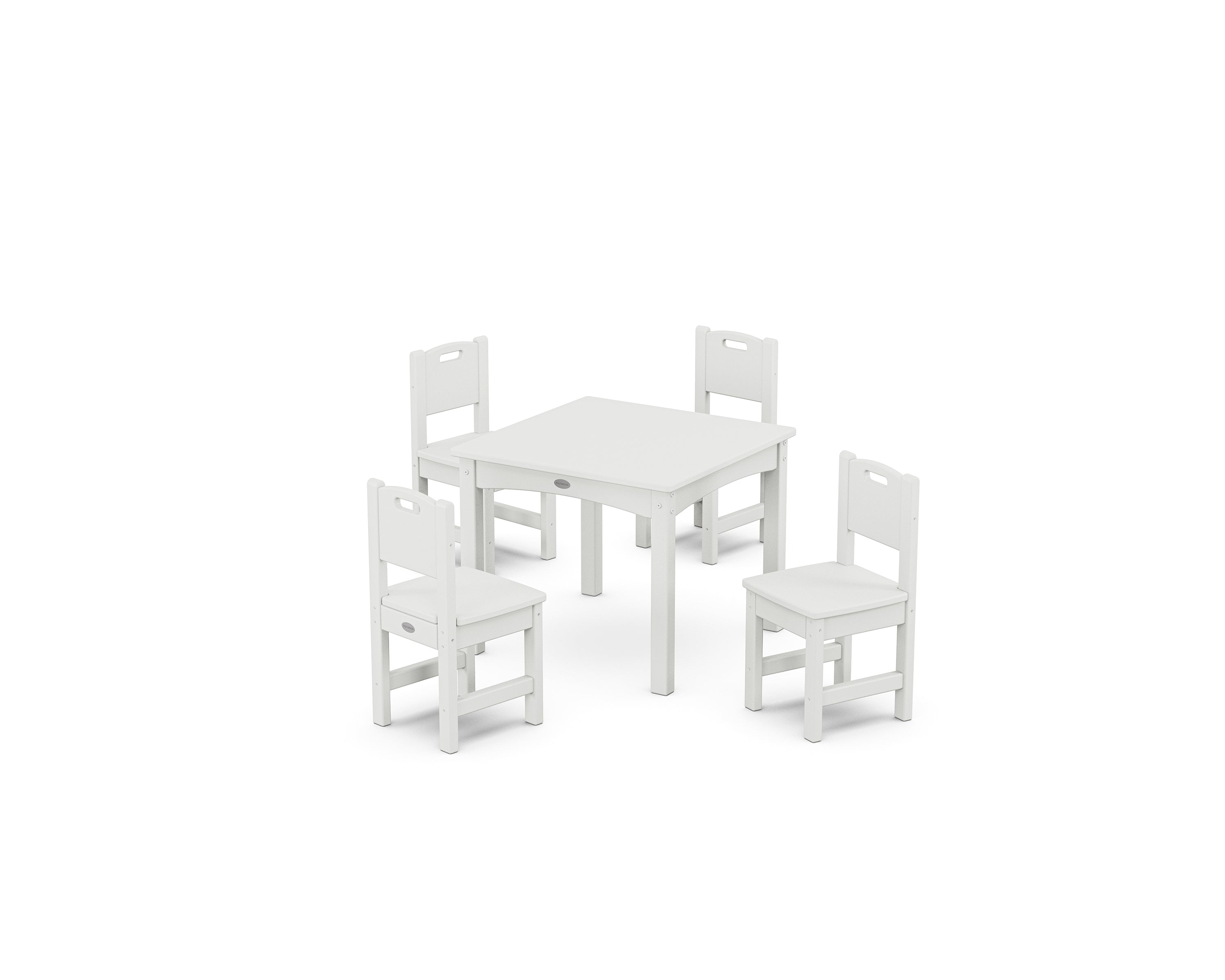 POLYWOOD® Toddler 5-Piece Dining Set in White