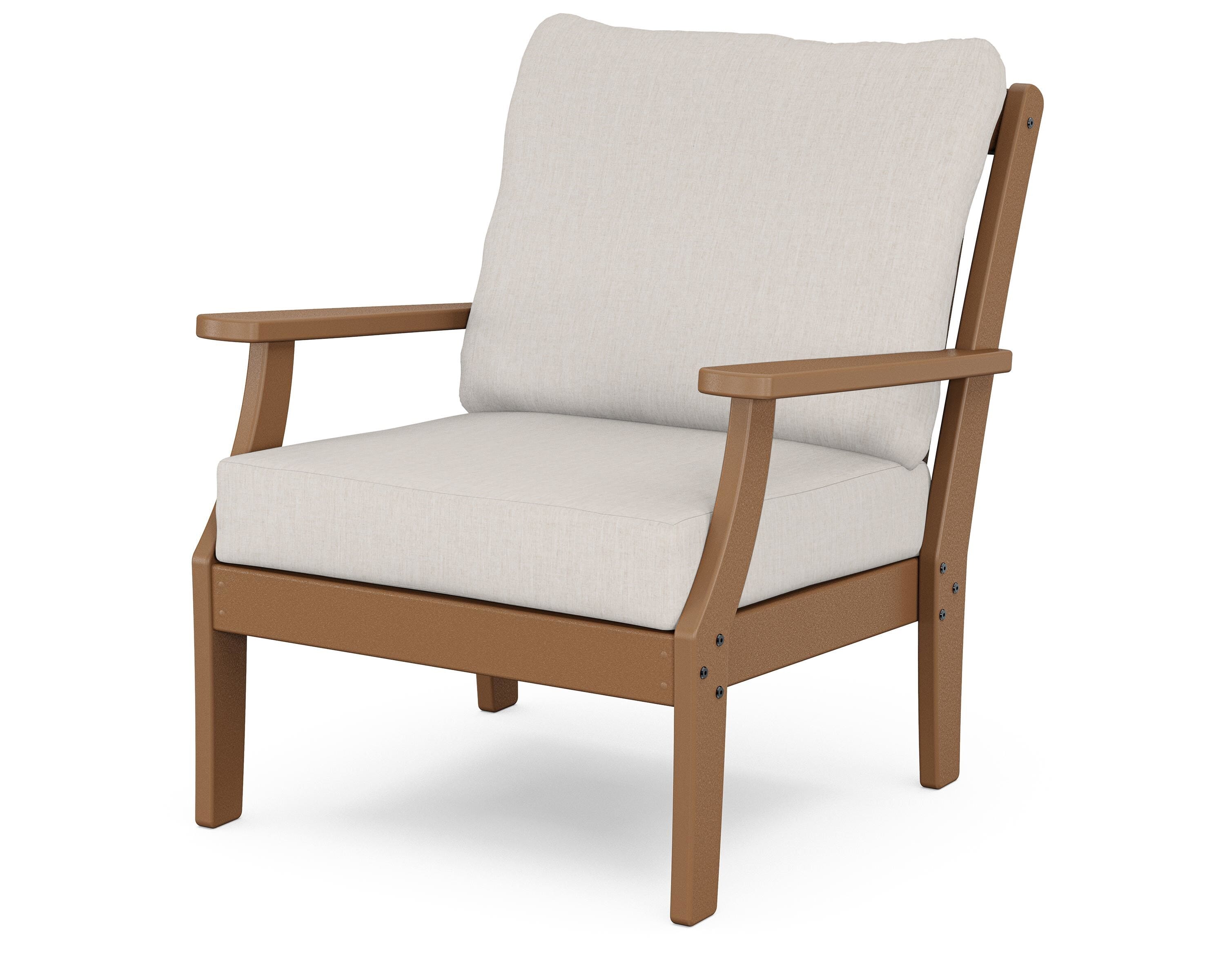 POLYWOOD® Braxton Deep Seating Chair in Teak / Cast Ash