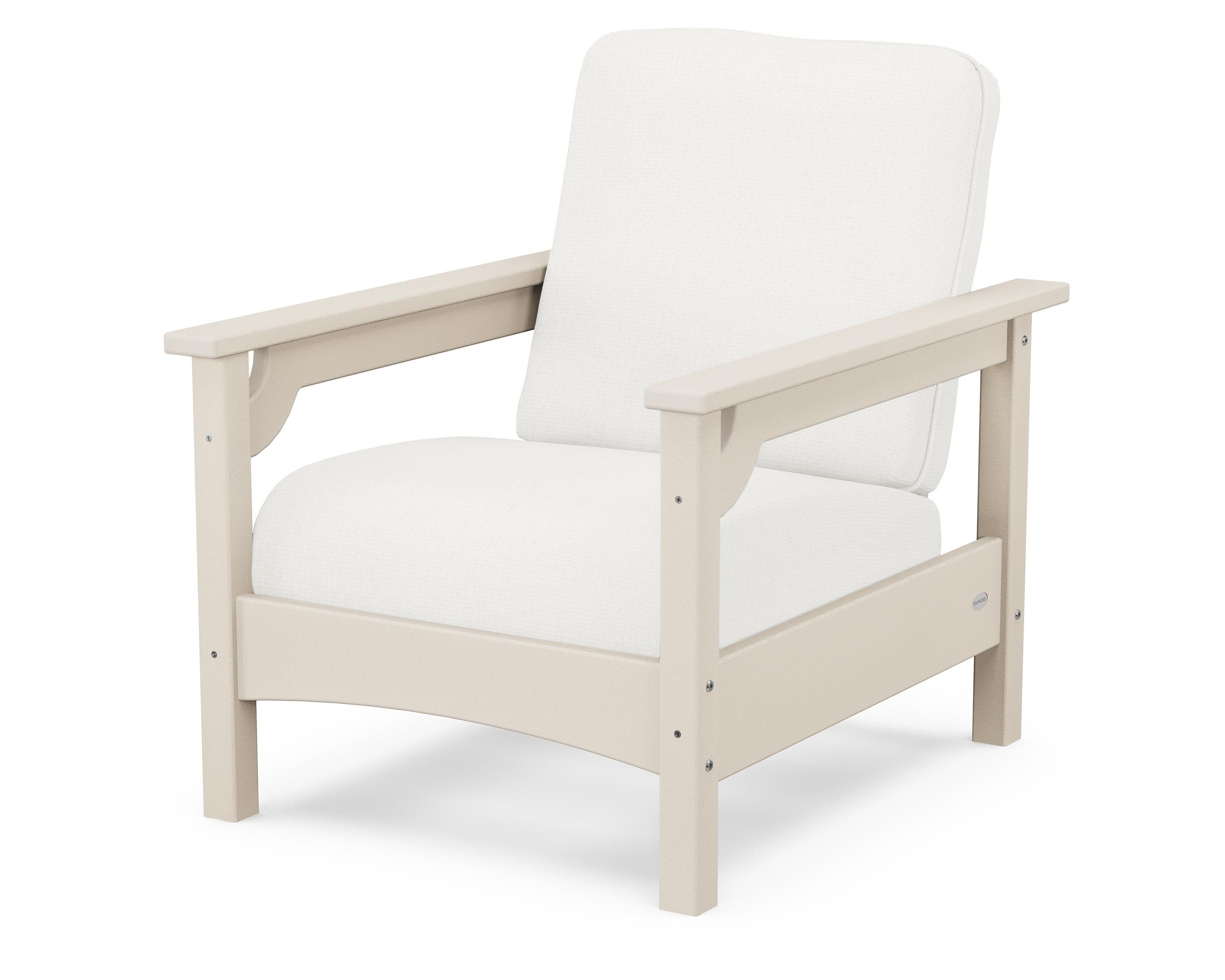 POLYWOOD® Club Chair in Sand / Natural Linen