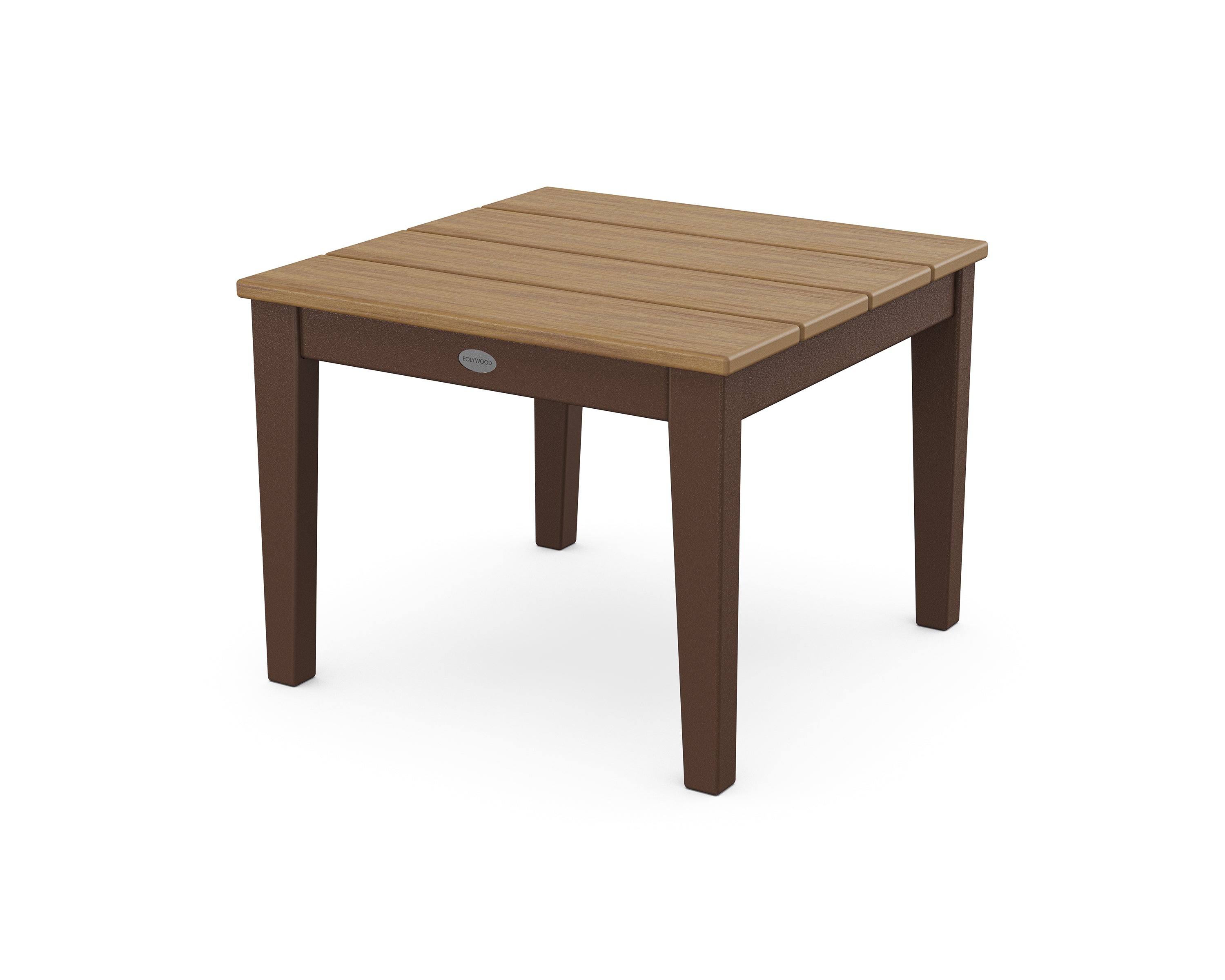 POLYWOOD® Newport 22" End Table in Mahogany / Natural
