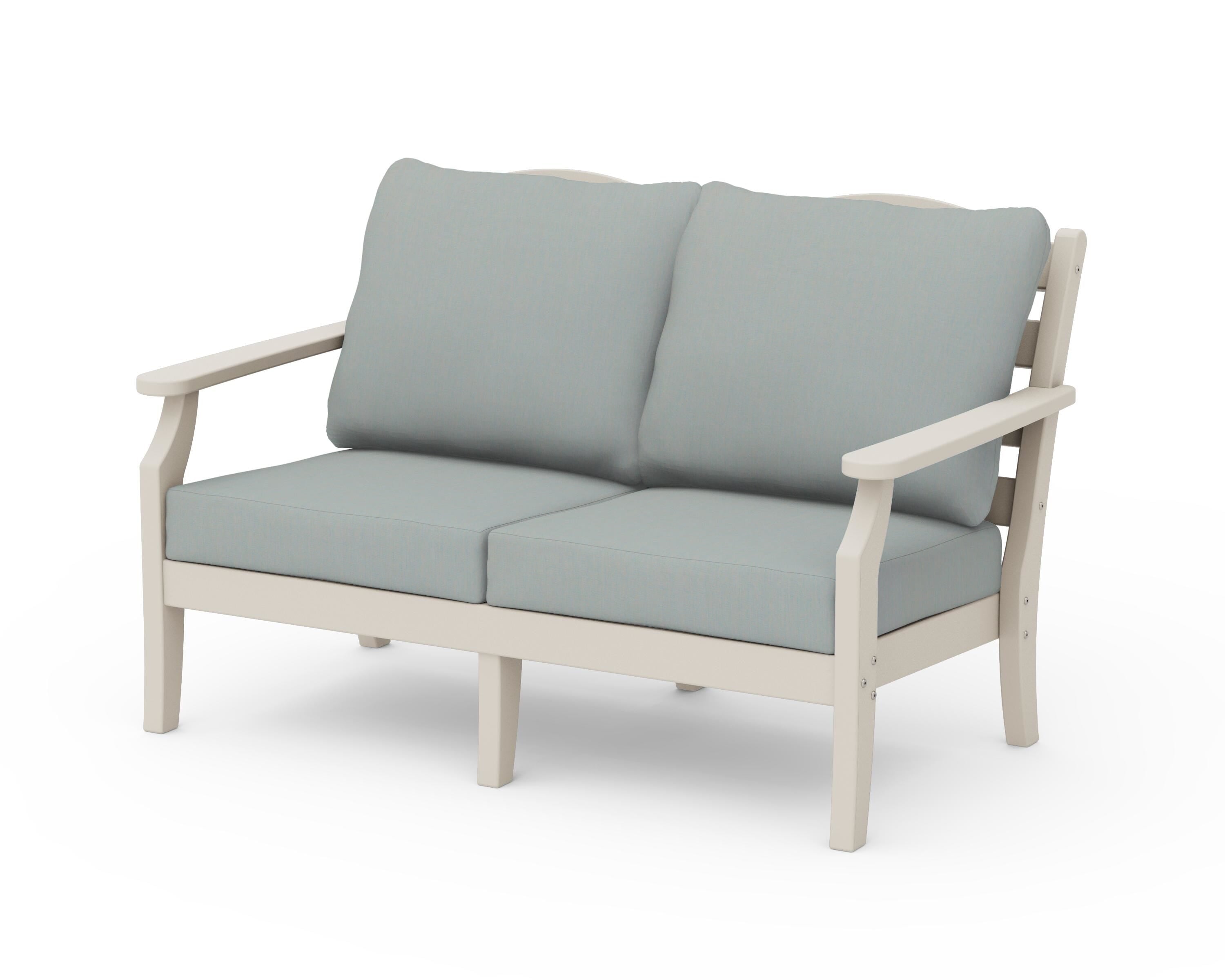 Draper James™ by POLYWOOD® Savannah Deep Seating Loveseat in Sand / Spa