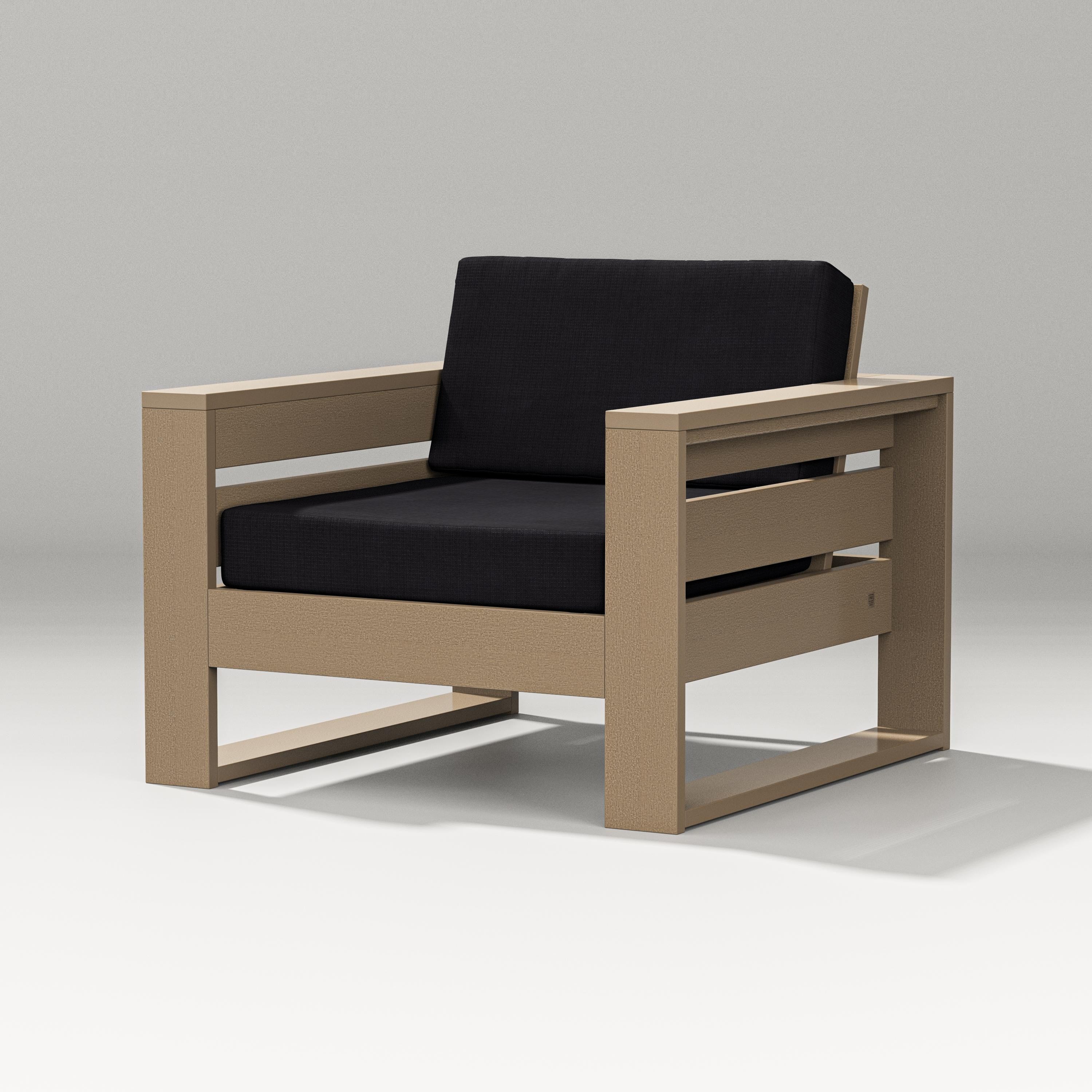 PW Designer Series Latitude Lounge Chair in Vintage Sahara / Midnight Linen