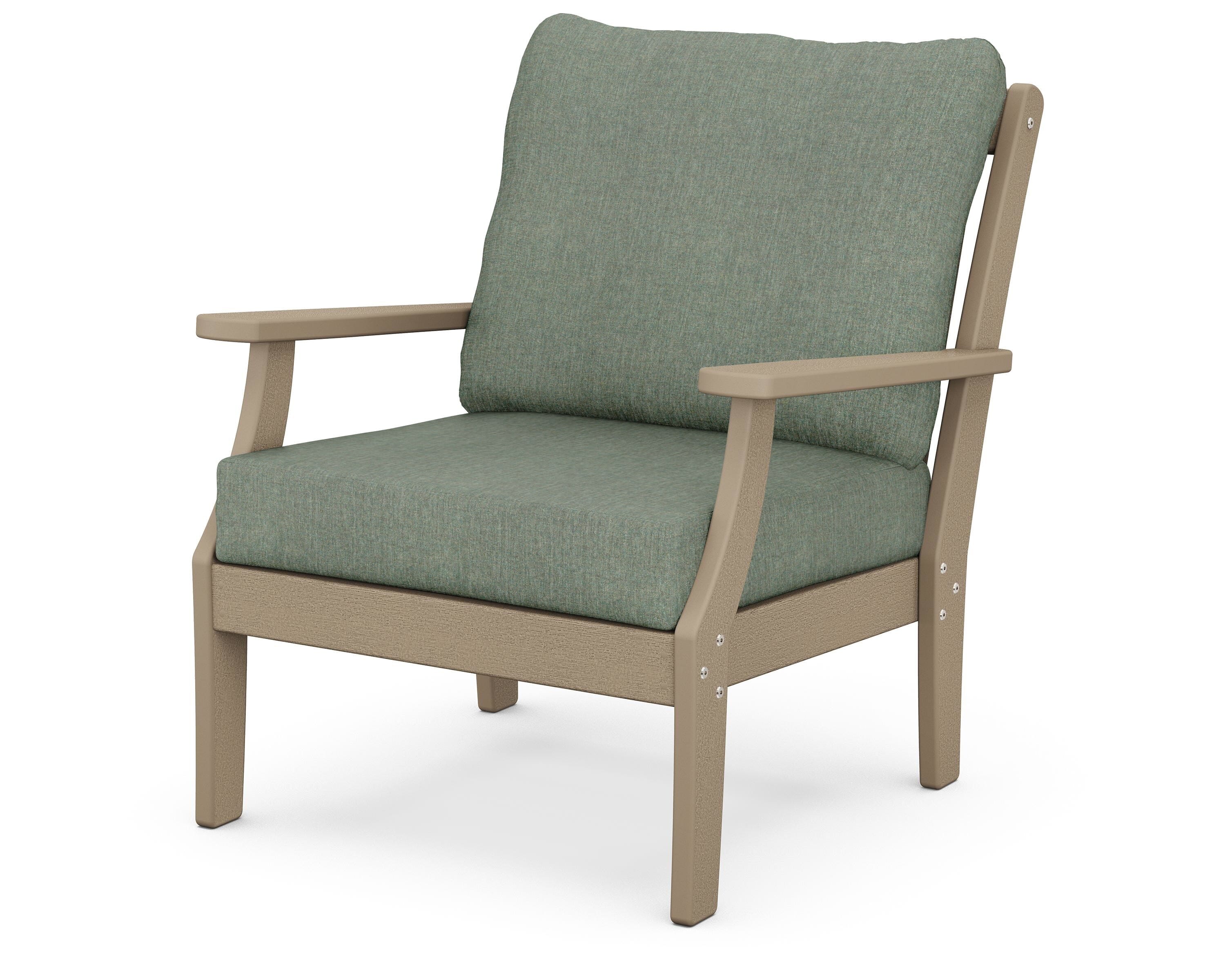 POLYWOOD® Braxton Deep Seating Chair in Vintage Sahara / Cast Sage