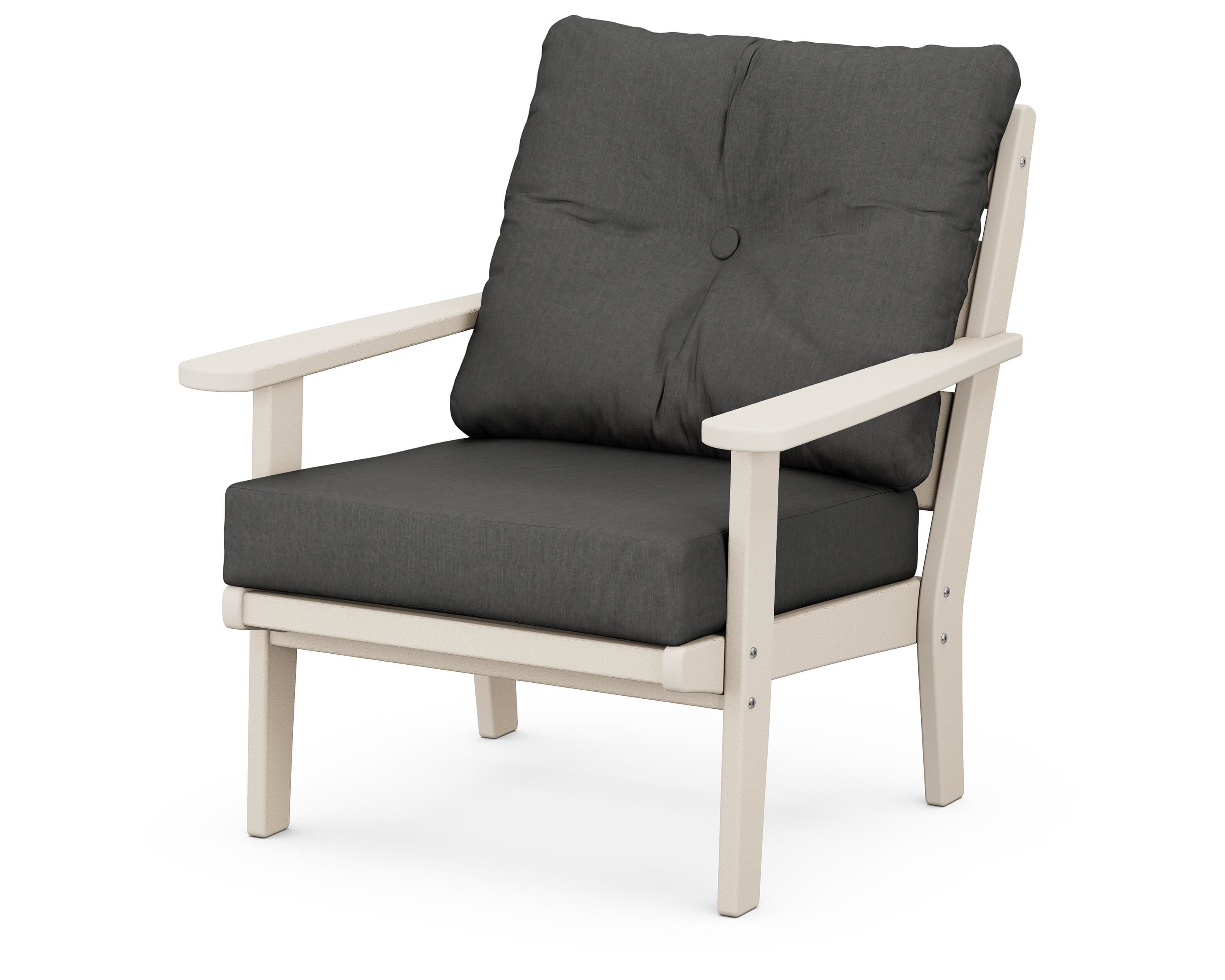 POLYWOOD® Lakeside Deep Seating Chair in Sand / Spectrum Carbon