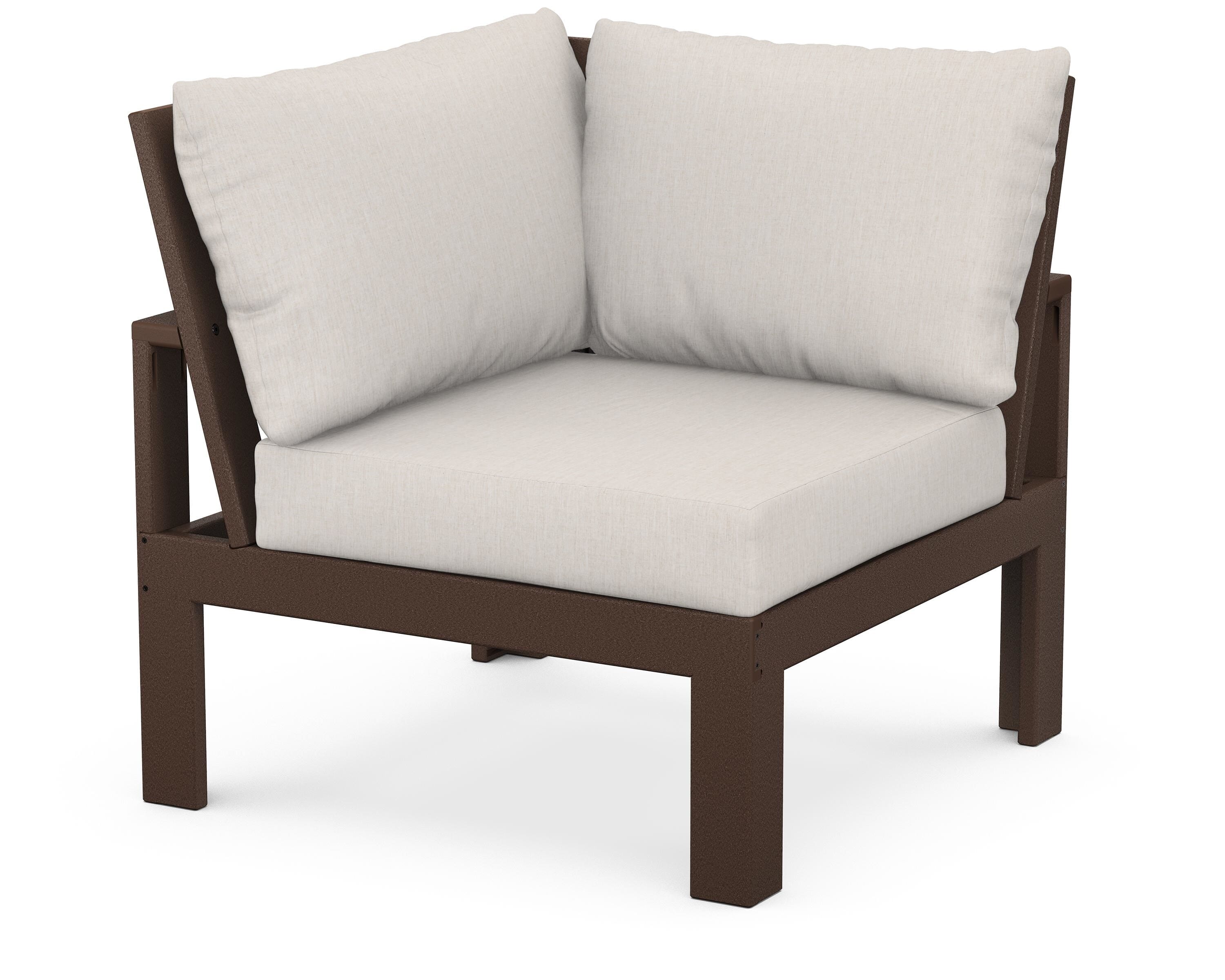Unbranded Modular Corner Chair in Mahogany / Cast Ash