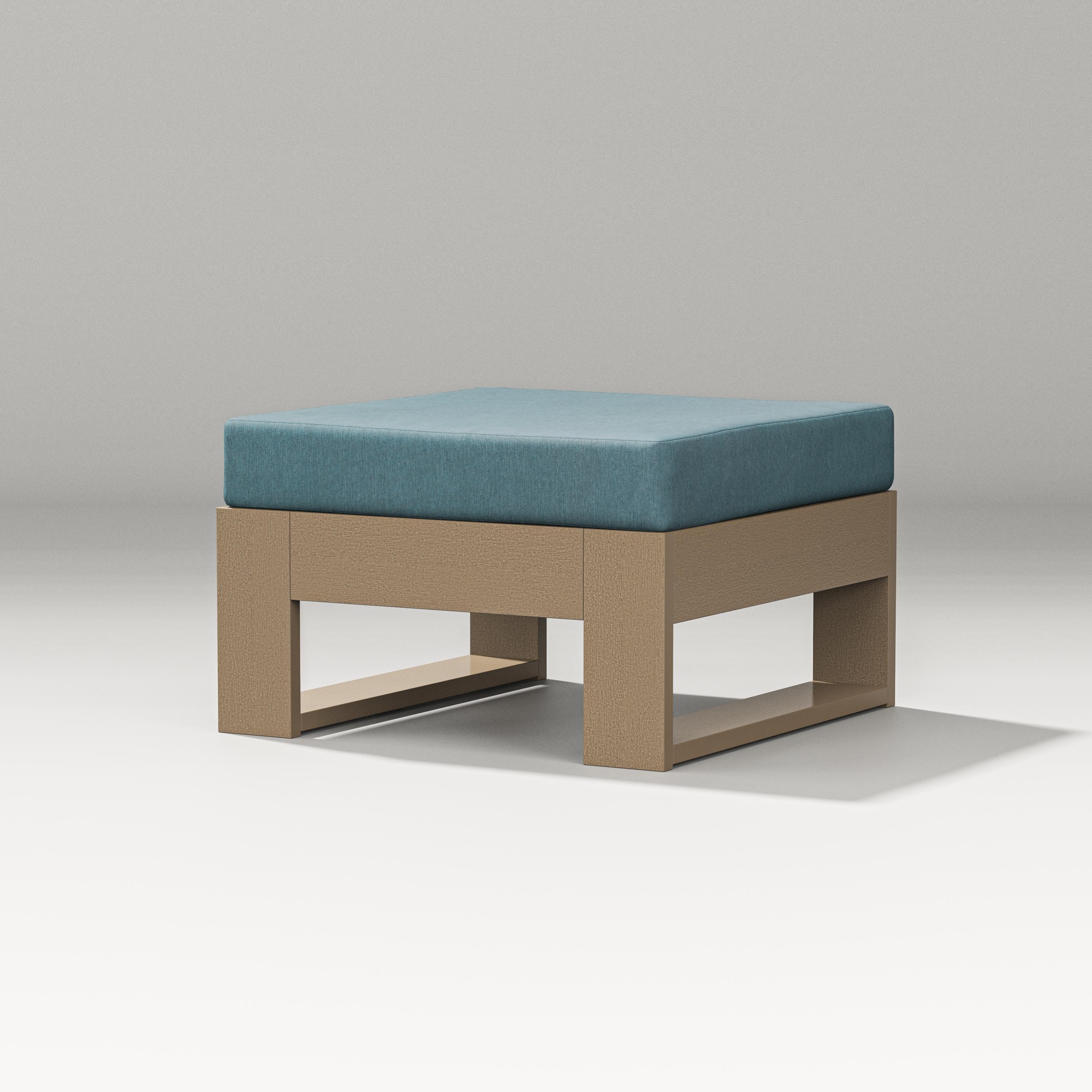 PW Designer Series Latitude Lounge Ottoman in Vintage Sahara / Ocean Teal